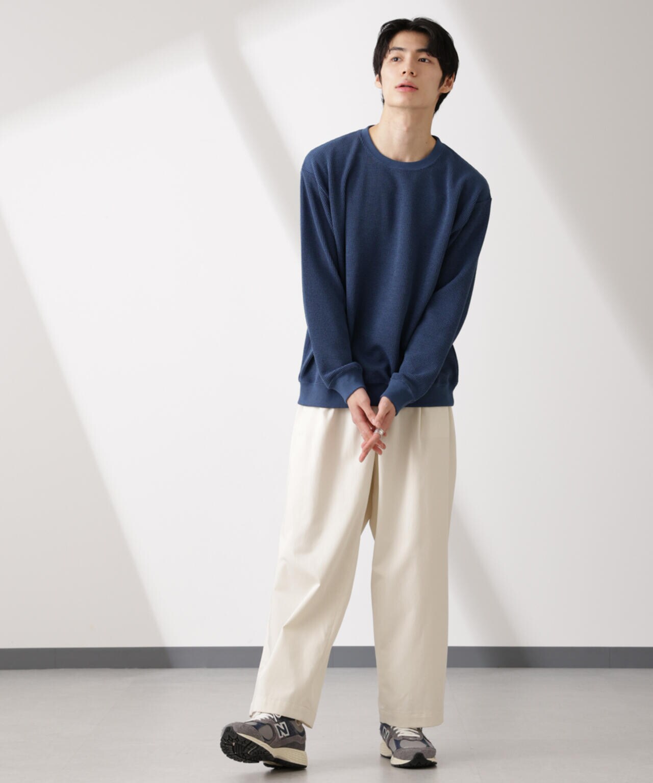 テックワッフルクルーネックTシャツ