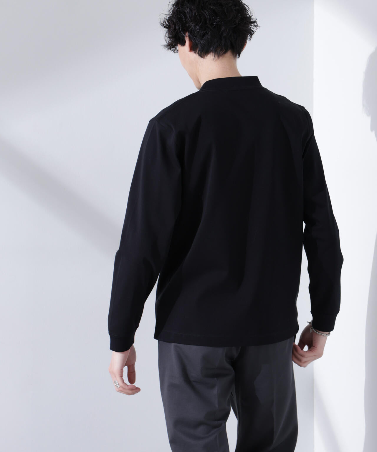 アンチスメルモックネックTシャツ 長袖