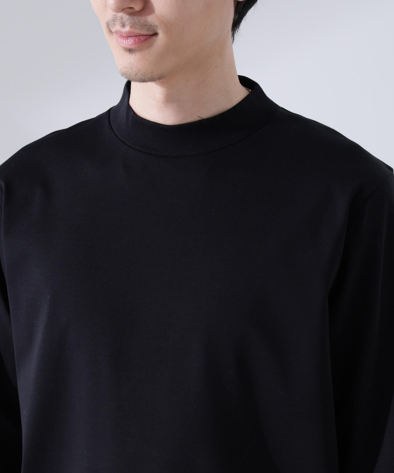 アンチスメルモックネックTシャツ 長袖