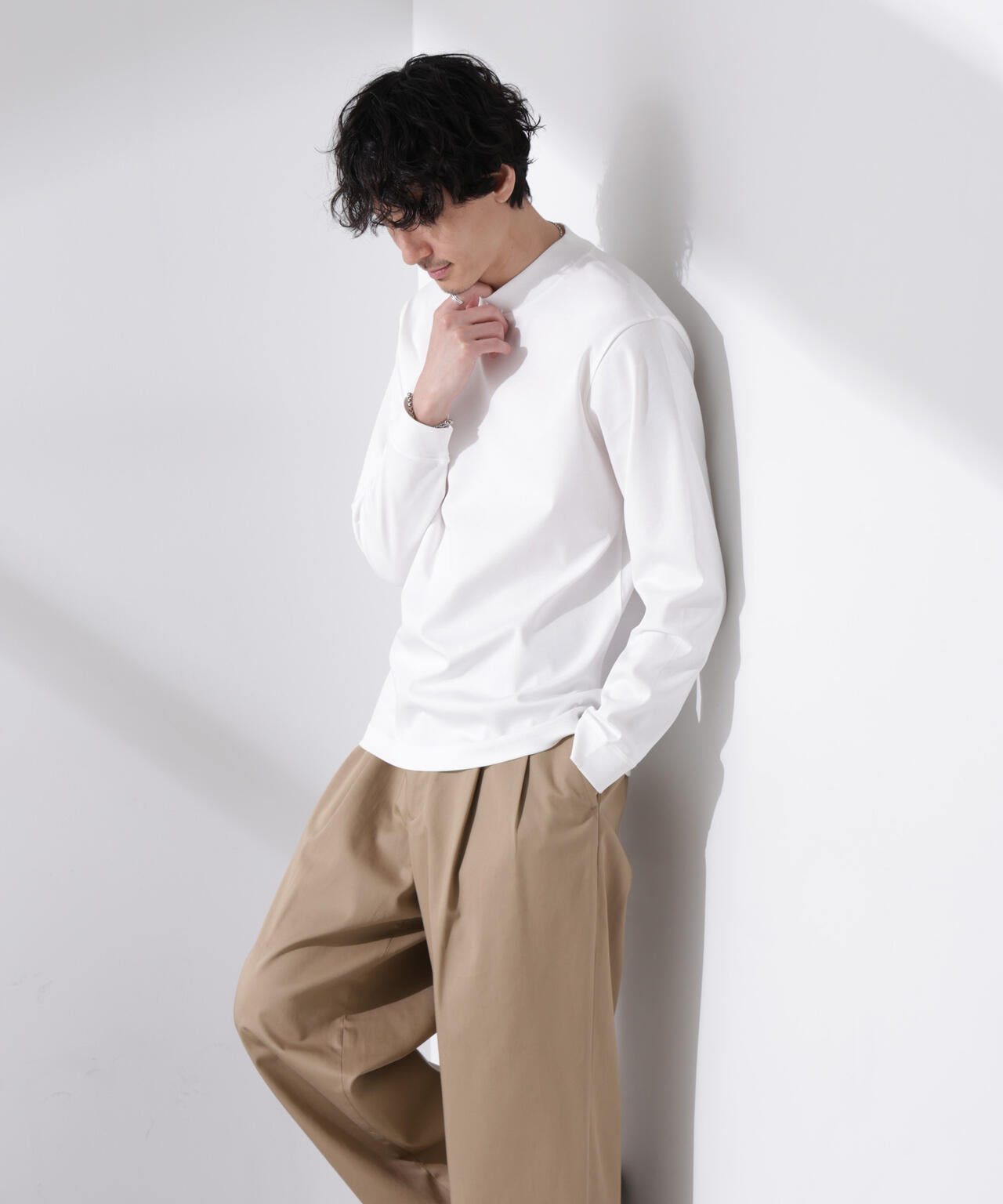 アンチスメルモックネックTシャツ 長袖