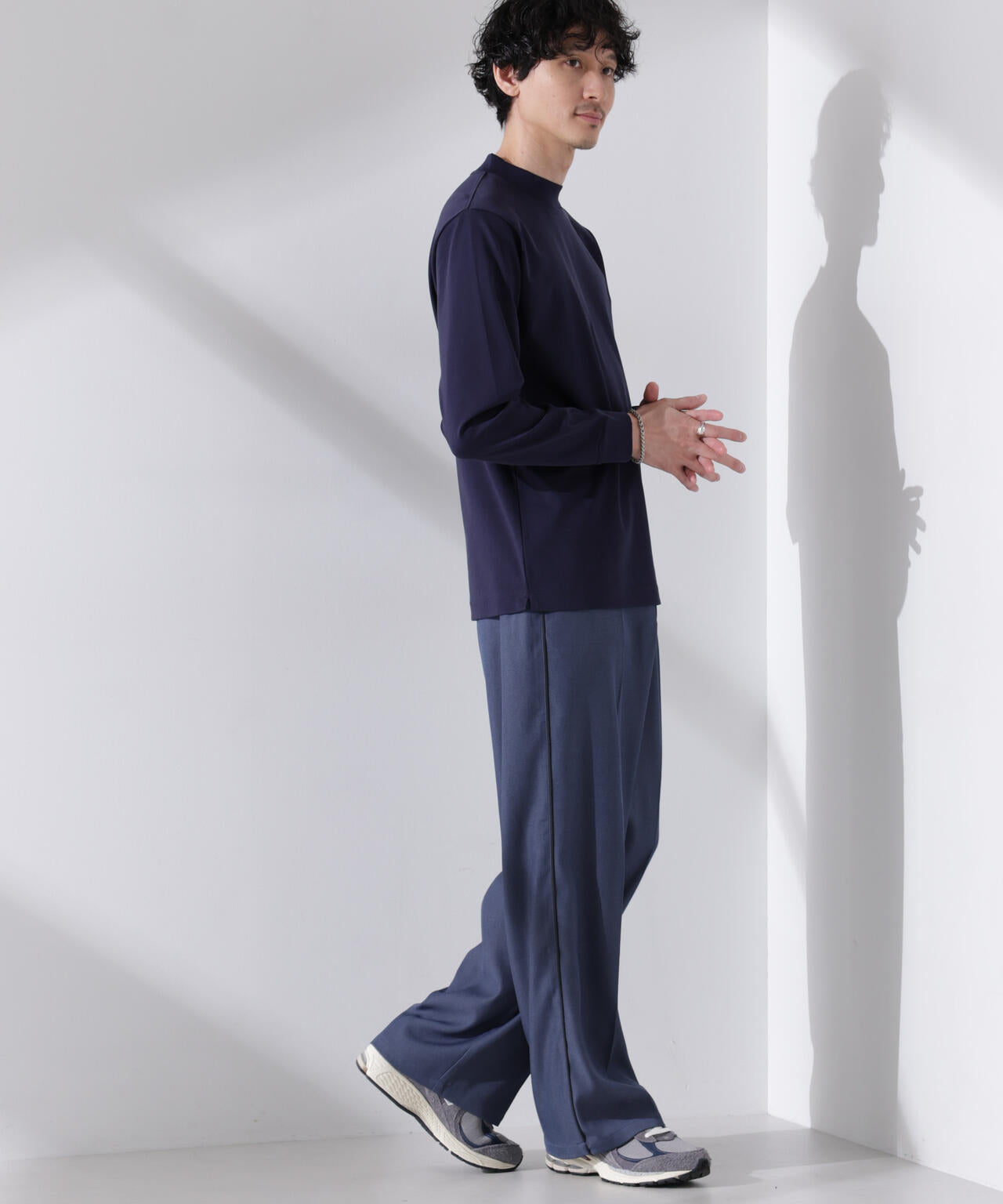 アンチスメルモックネックTシャツ 長袖