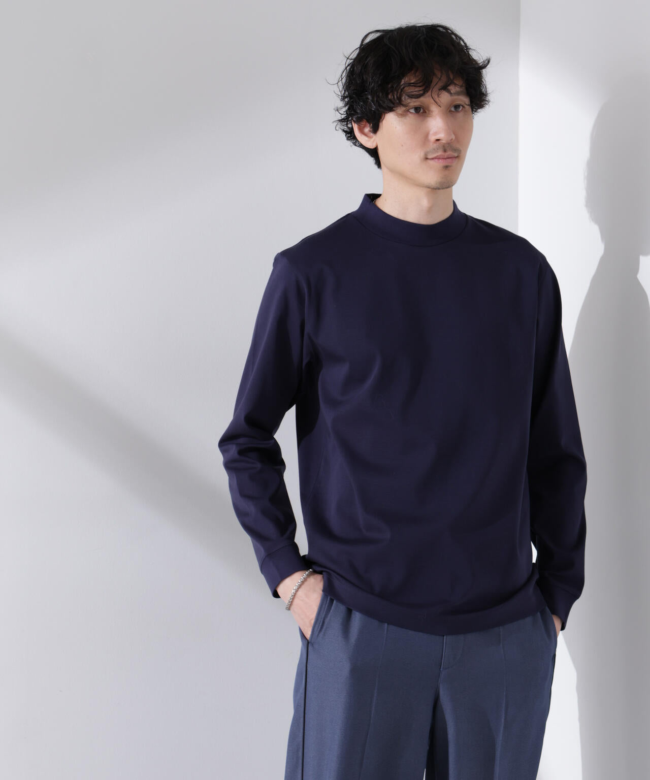 アンチスメルモックネックTシャツ 長袖