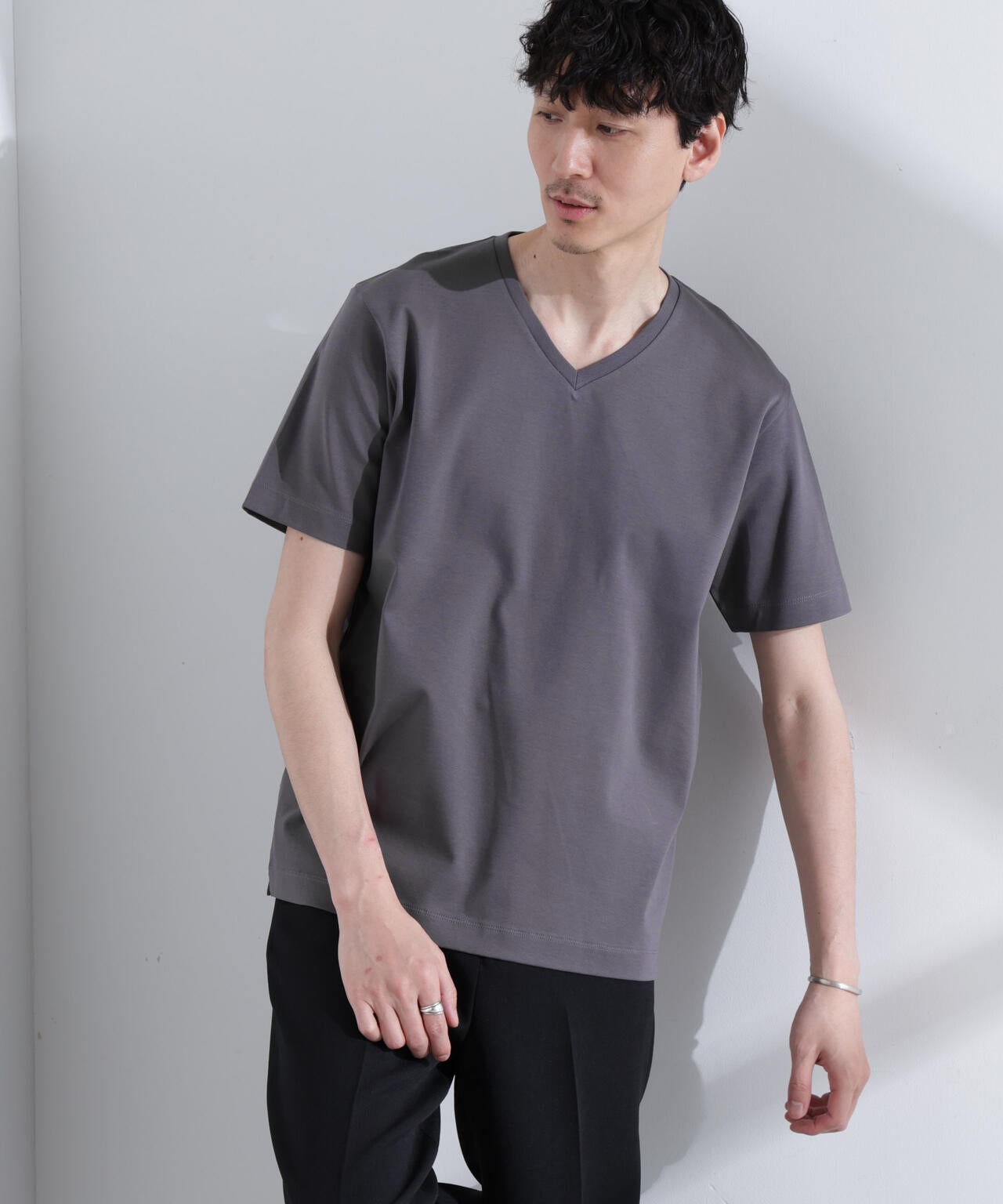アンチスメル VネックTシャツ 半袖