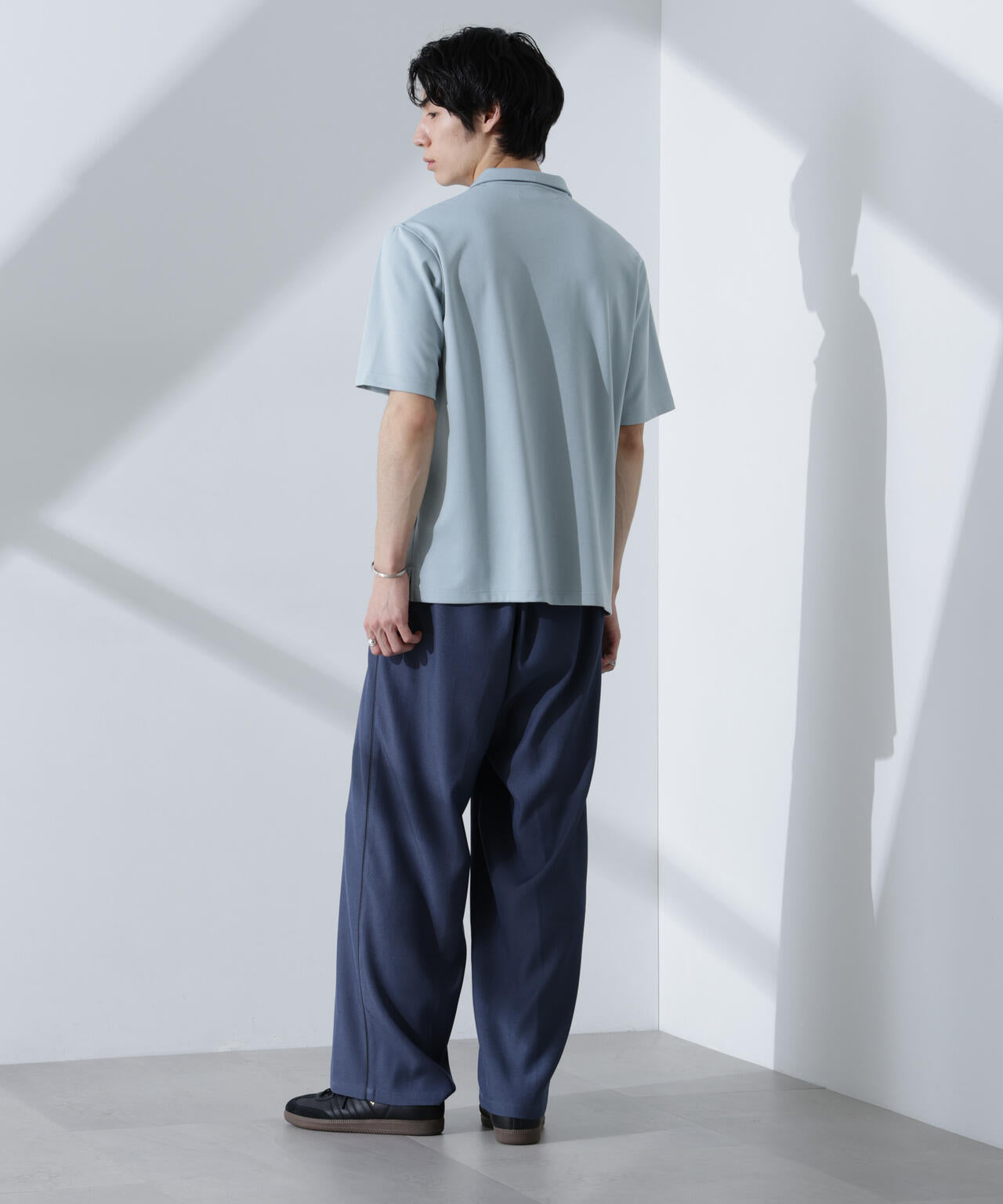 Pe/Ry鹿の子ポロシャツ 半袖