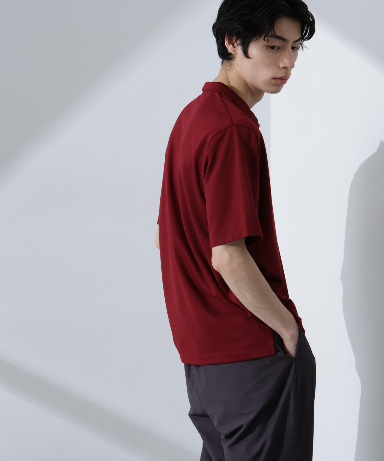 Pe/Ry鹿の子ポロシャツ 半袖