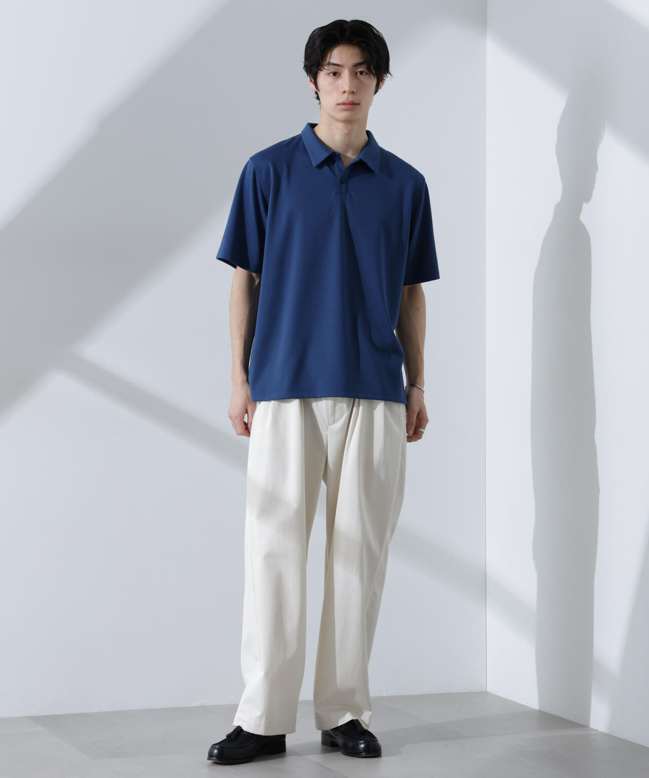 Pe/Ry鹿の子ポロシャツ 半袖