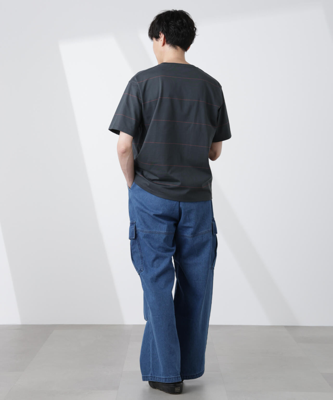 パネルボーダーTシャツ 半袖