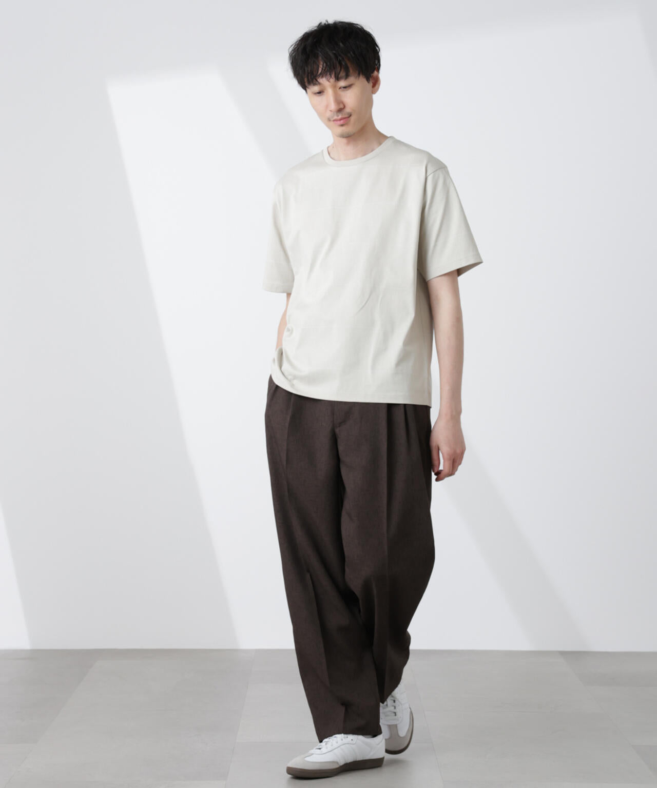 パネルボーダーTシャツ 半袖