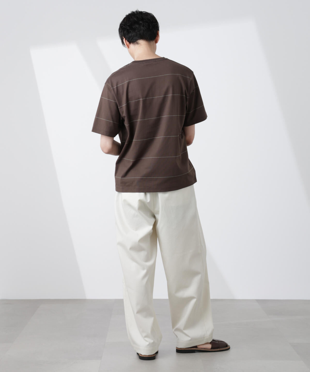 パネルボーダーTシャツ 半袖