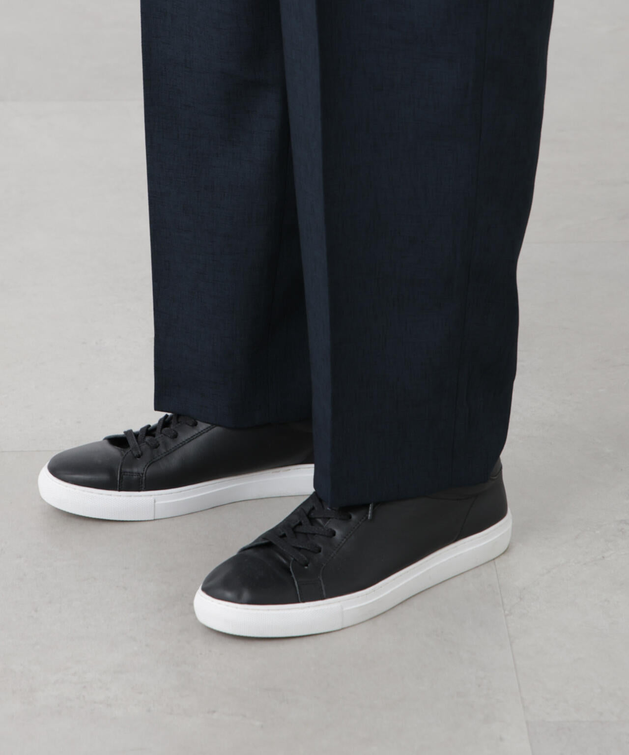 テックリネンリラックスタックテーパードパンツ