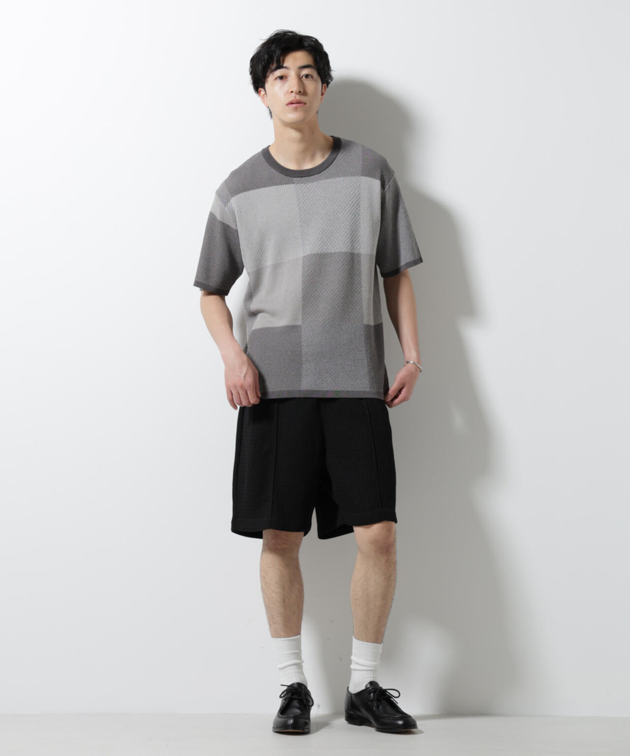 ジャガードニットソーショートパンツ（セットアップ可）