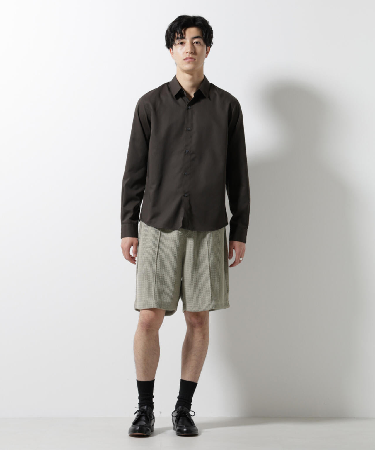 ジャガードニットソーショートパンツ（セットアップ可）
