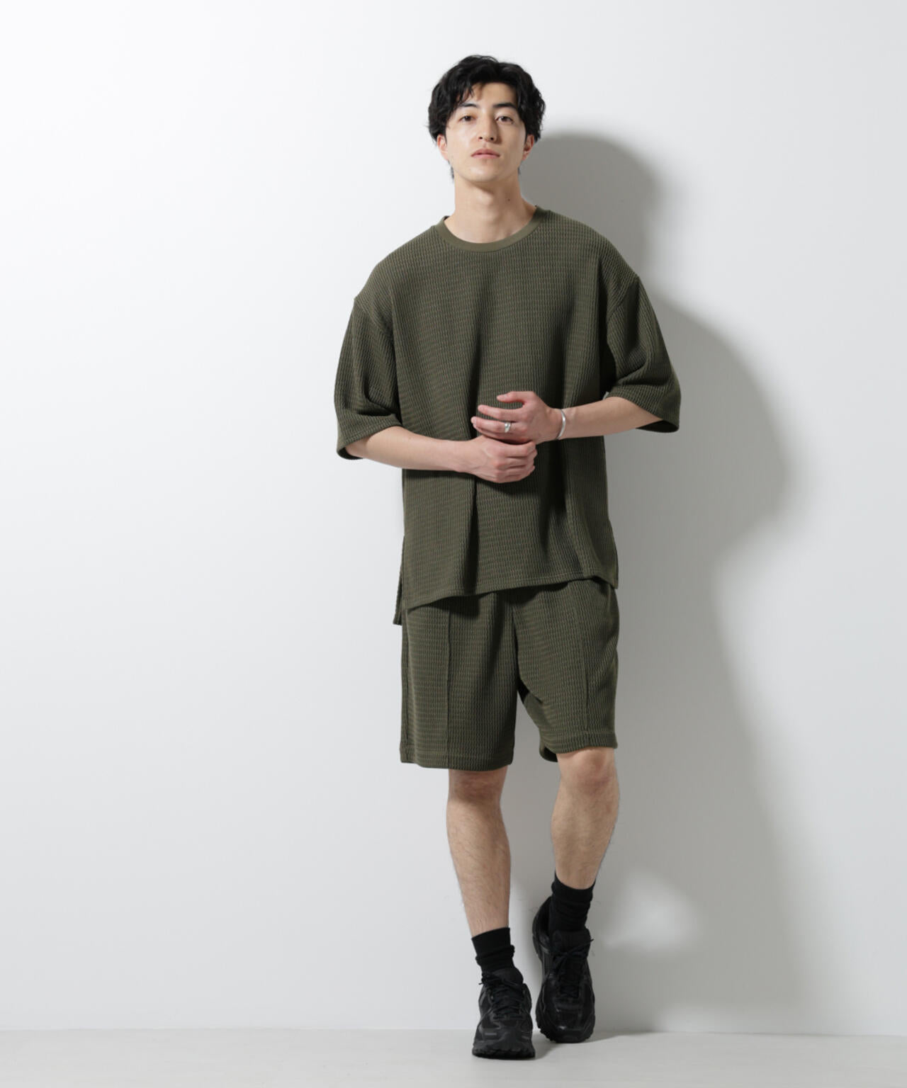 ジャガードニットソーショートパンツ（セットアップ可）