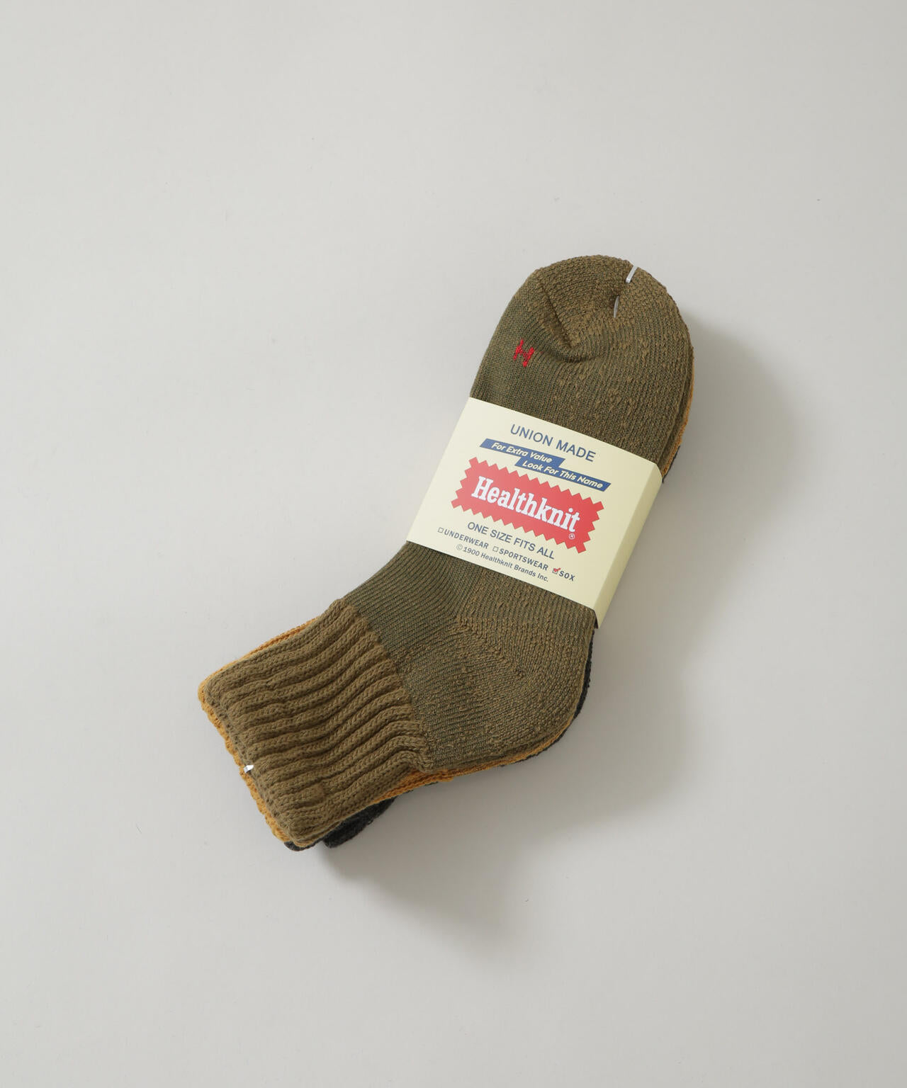 Healthknit/シンカーカラー無地 ソックス 3足セット