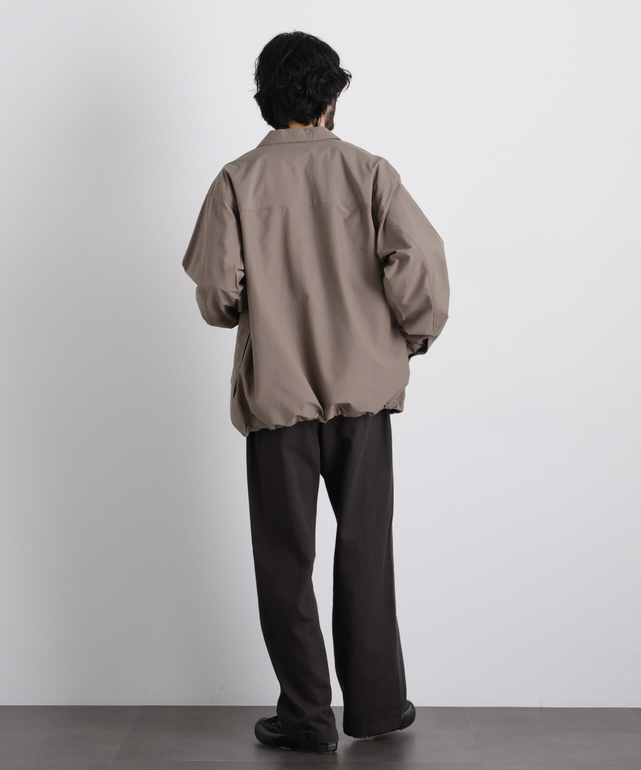 ストレッチワイドシャツブルゾン