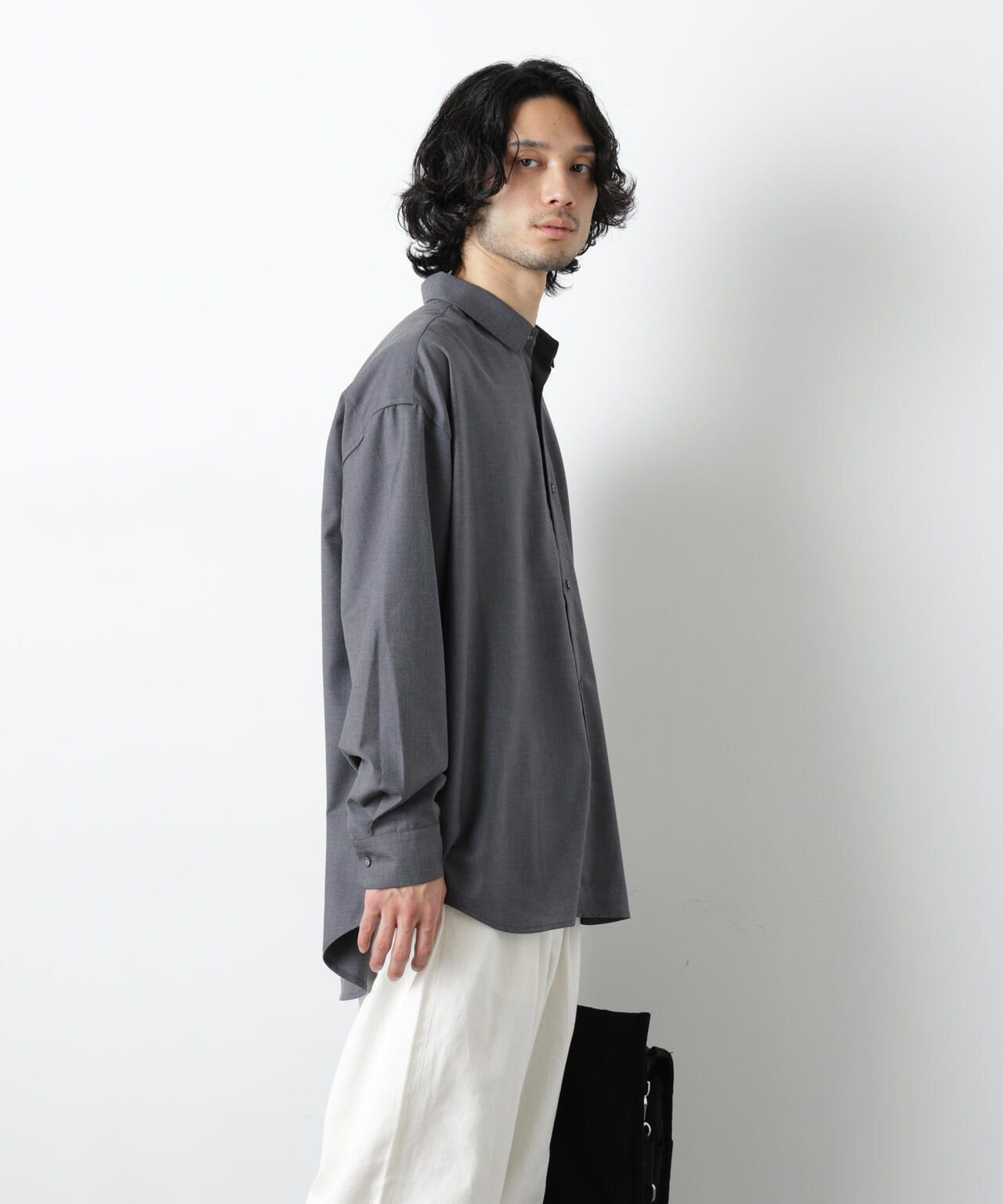 ビッグドレープシャツ 長袖