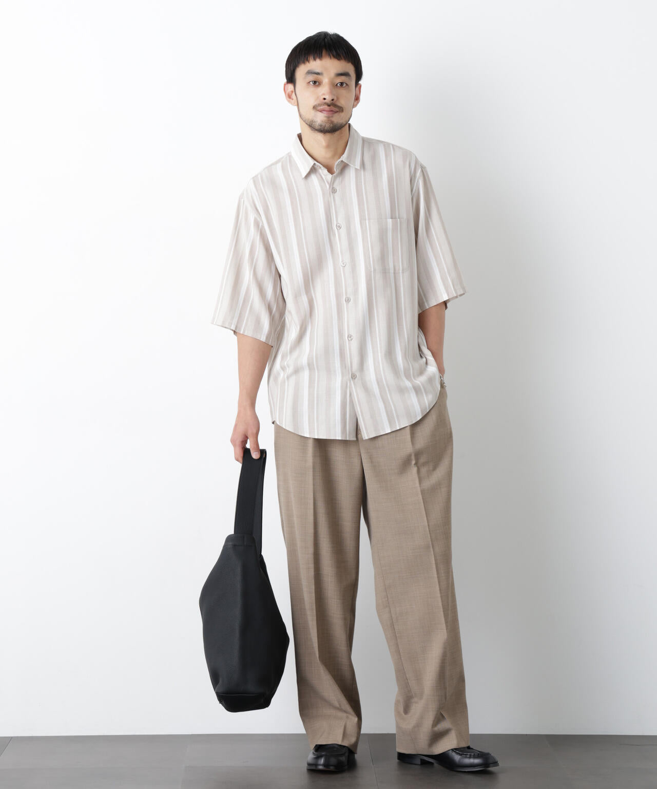 マルチストライプシャツ 半袖