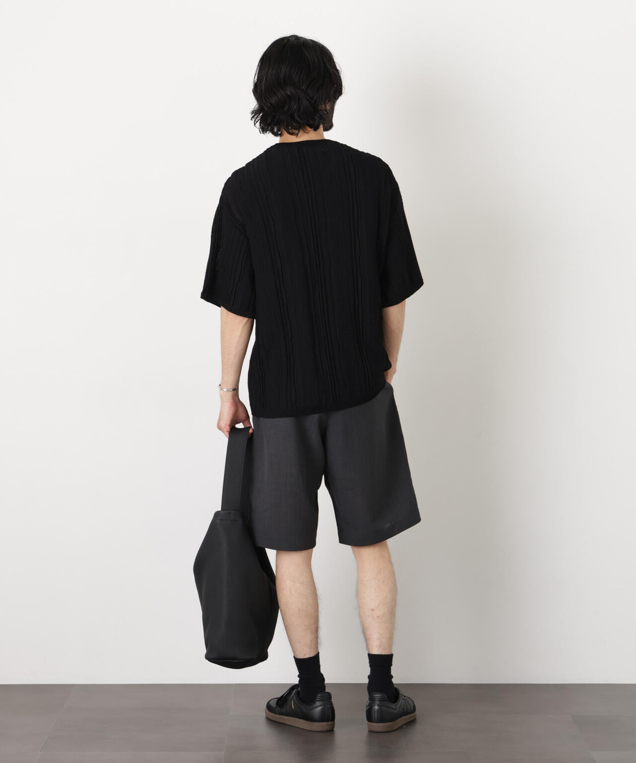 立体ジャガードニット 半袖