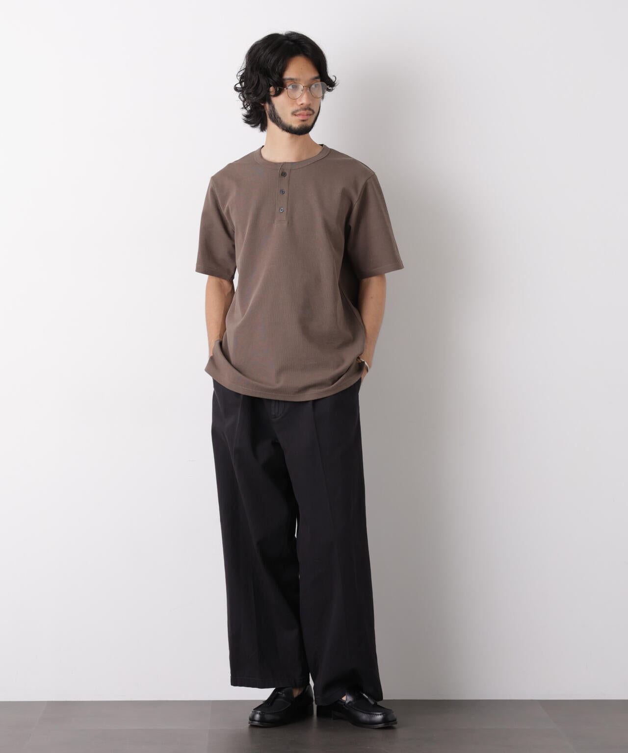 60サーフニットヘンリーTシャツ 半袖