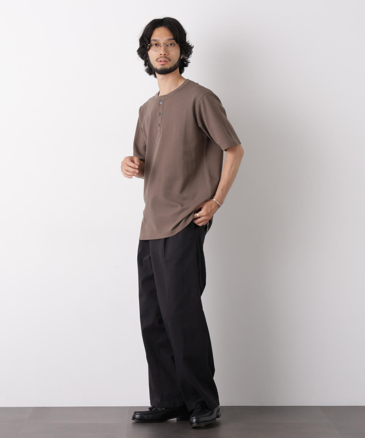 60サーフニットヘンリーTシャツ 半袖
