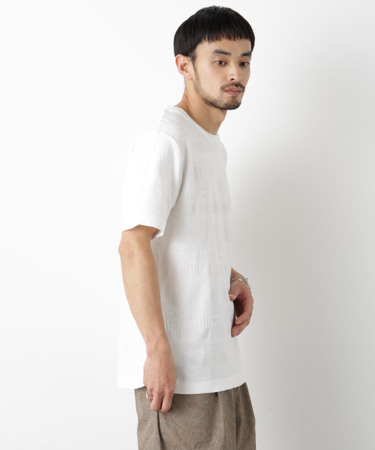 リンクスジャガードTシャツ 半袖