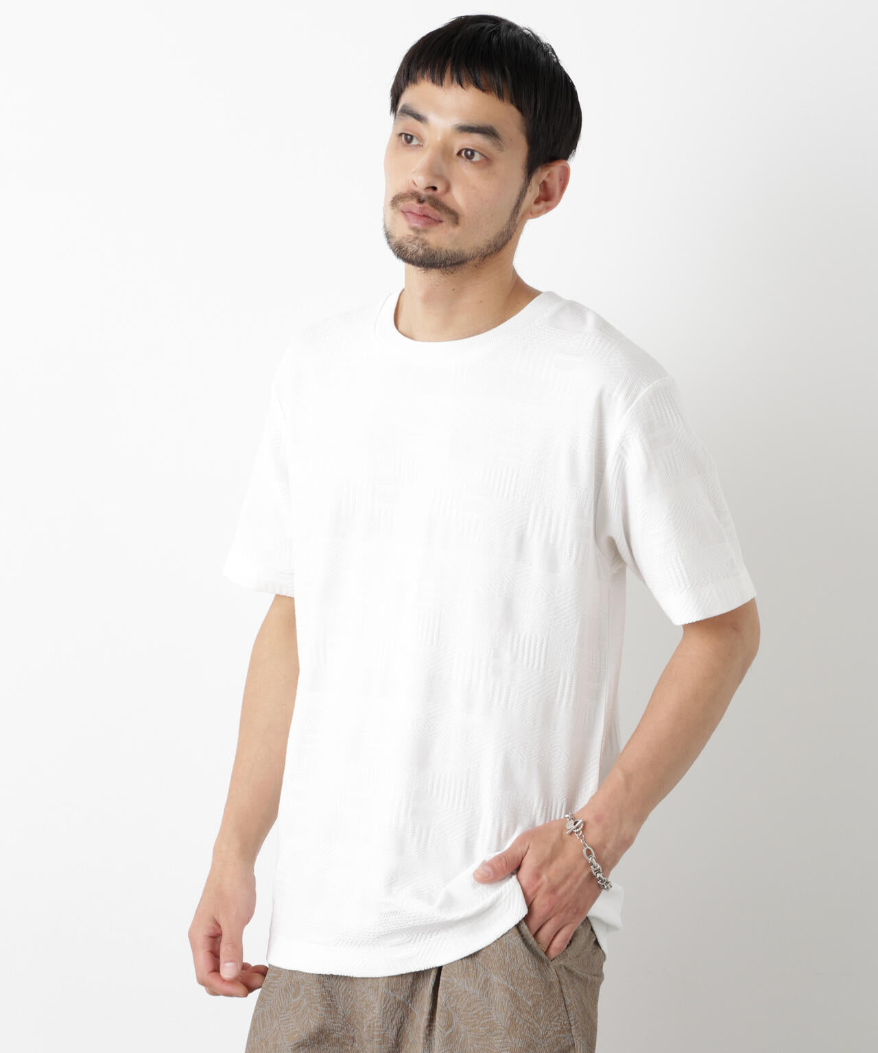 リンクスジャガードTシャツ 半袖