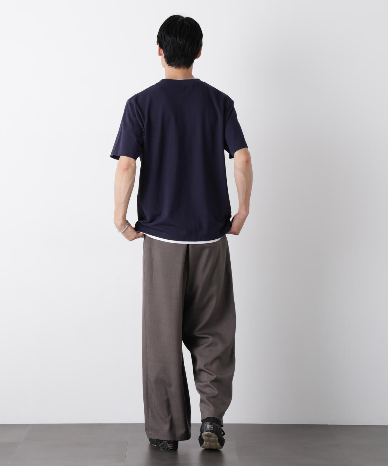 フェイクレイヤード鹿の子Tシャツ 半袖