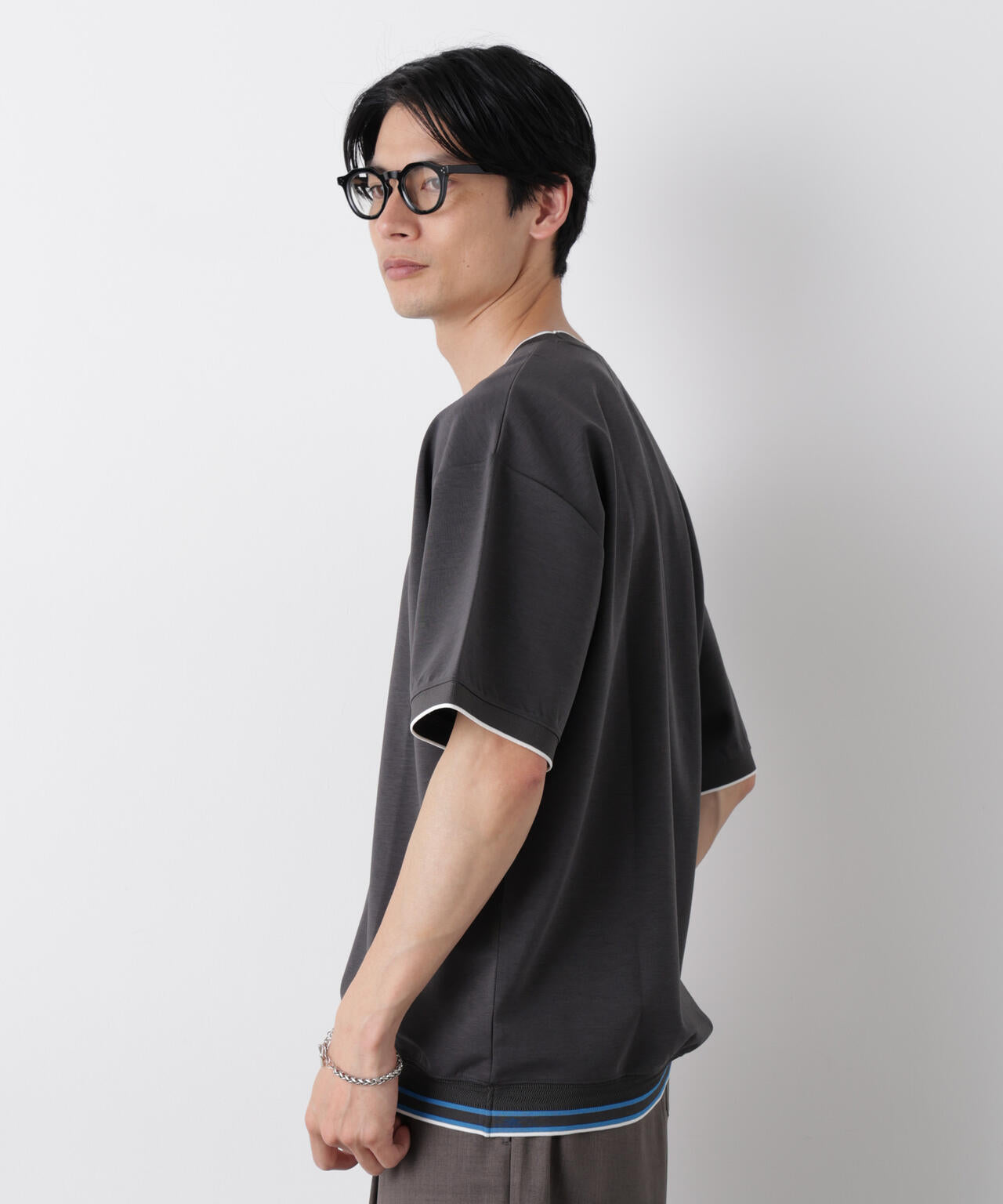 リブスムースTシャツ 半袖