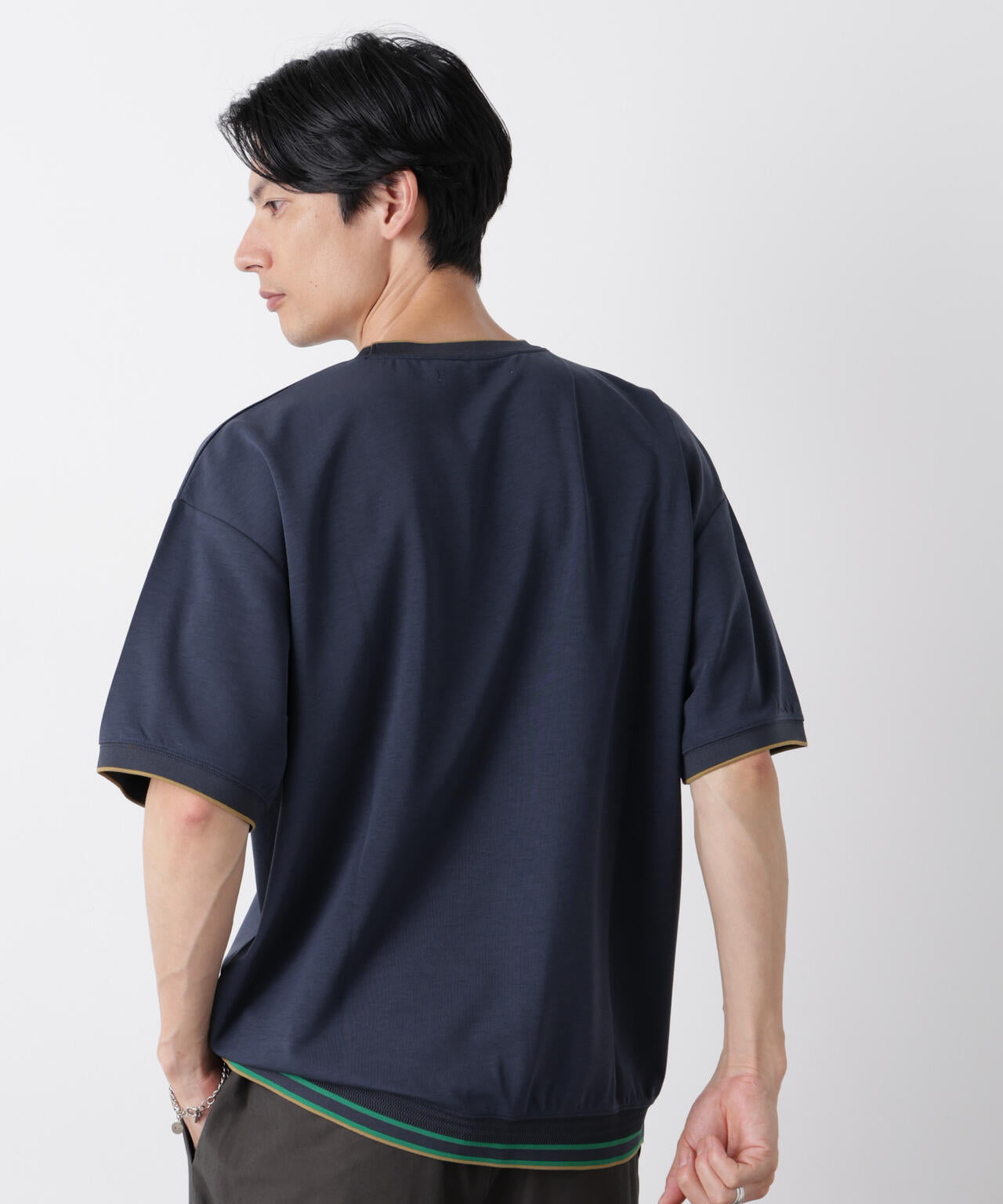 リブスムースTシャツ 半袖