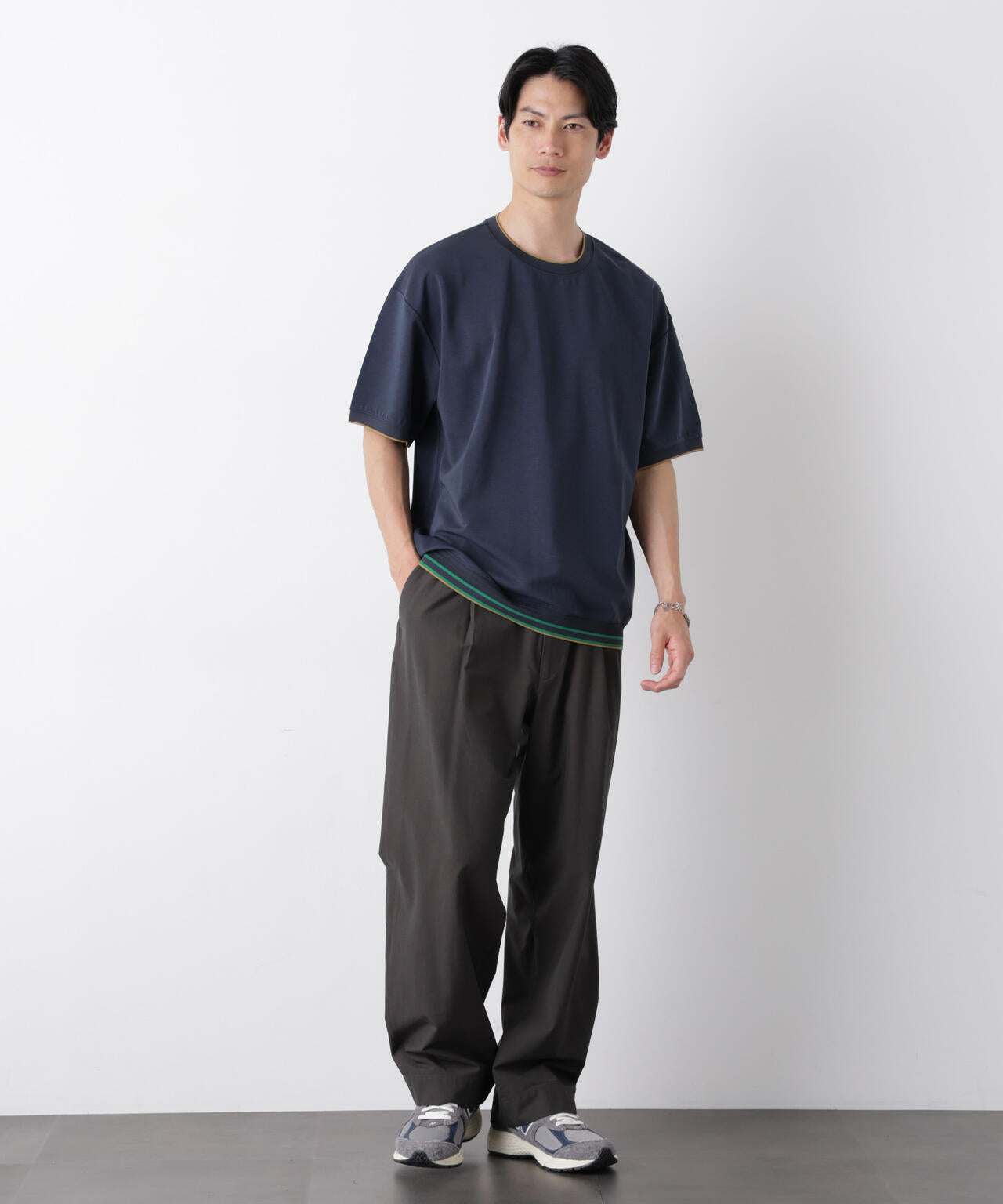リブスムースTシャツ 半袖