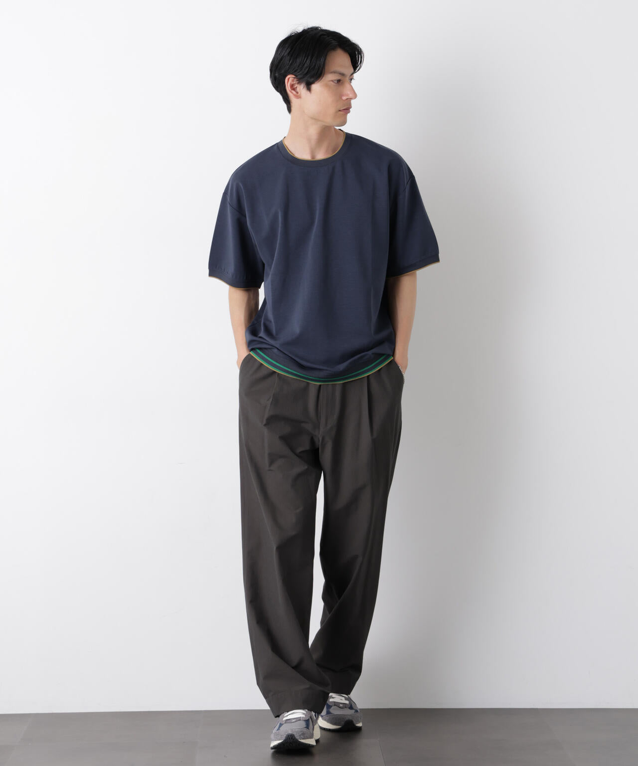 リブスムースTシャツ 半袖