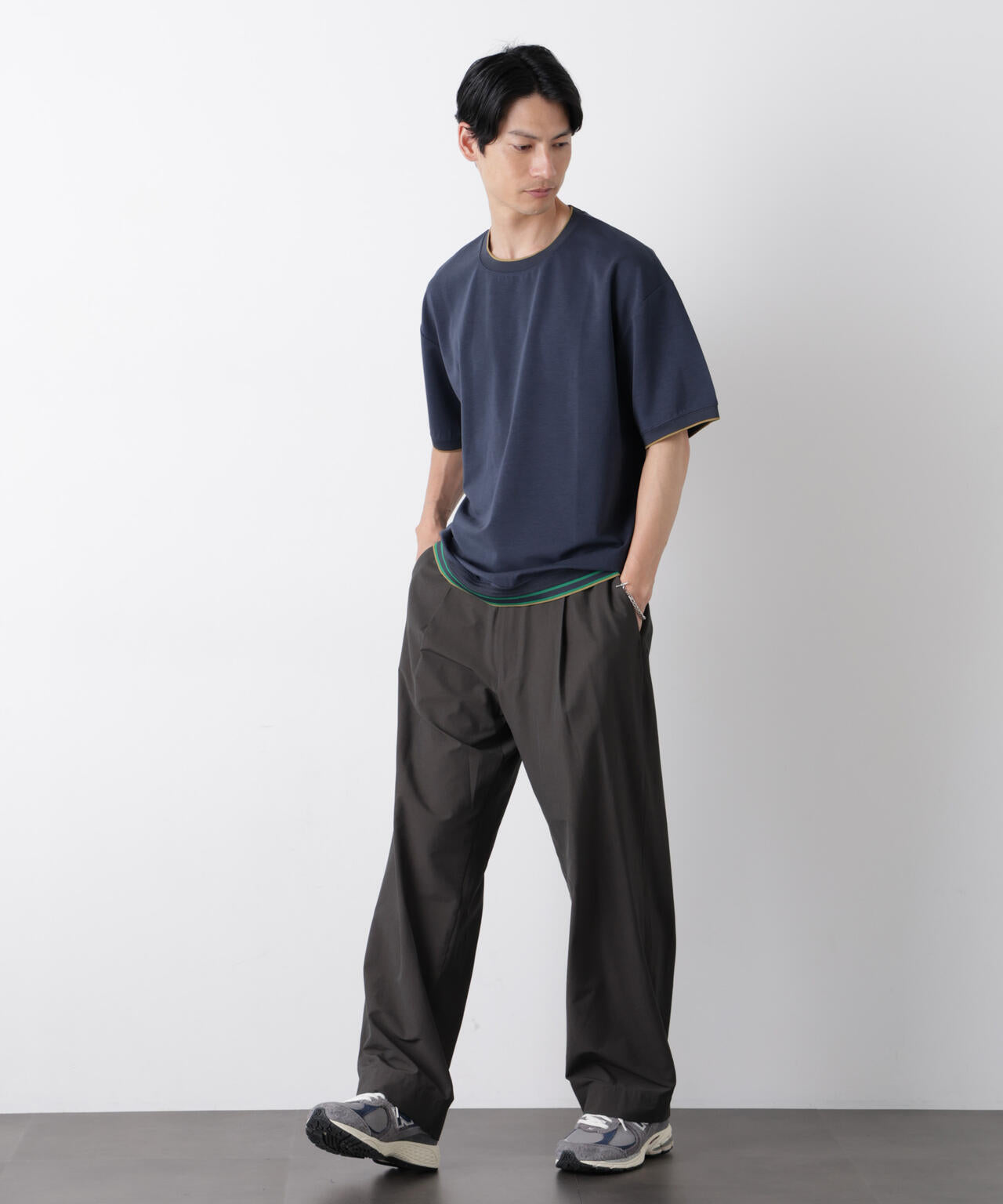 リブスムースTシャツ 半袖