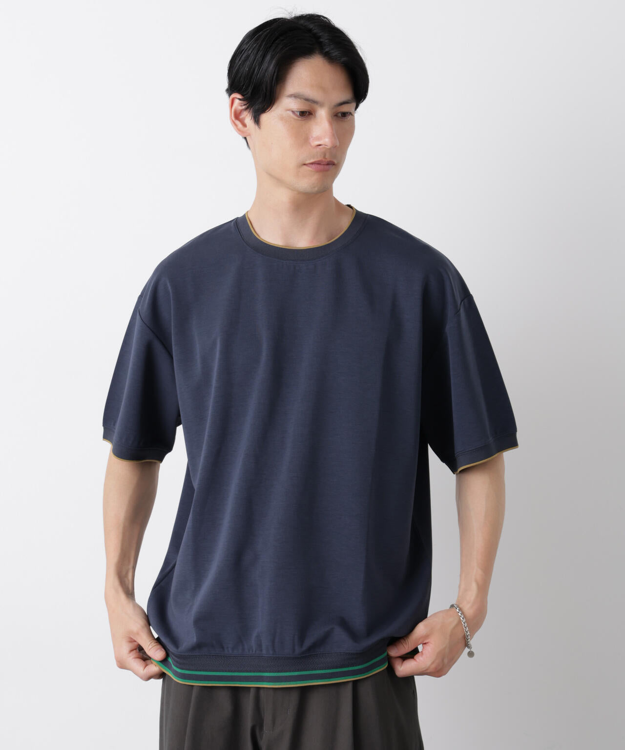 リブスムースTシャツ 半袖
