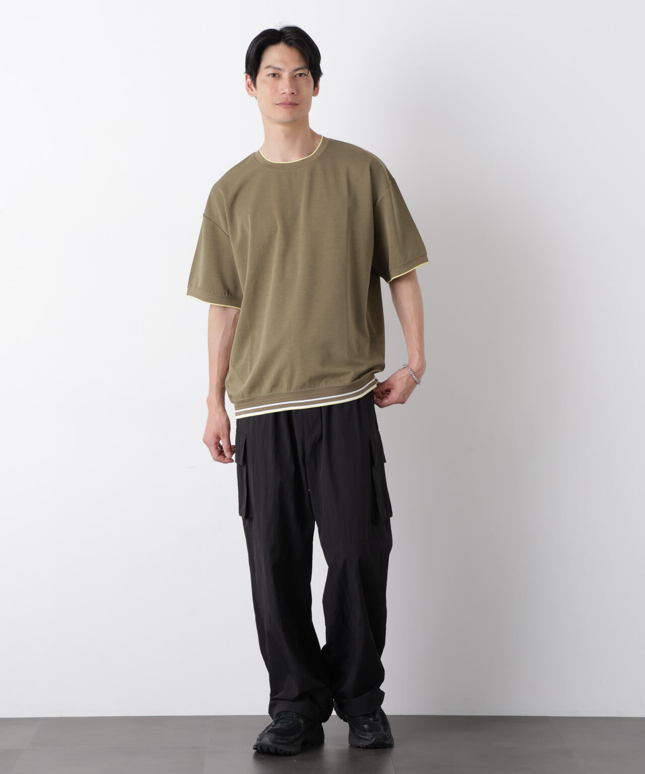 リブスムースTシャツ 半袖