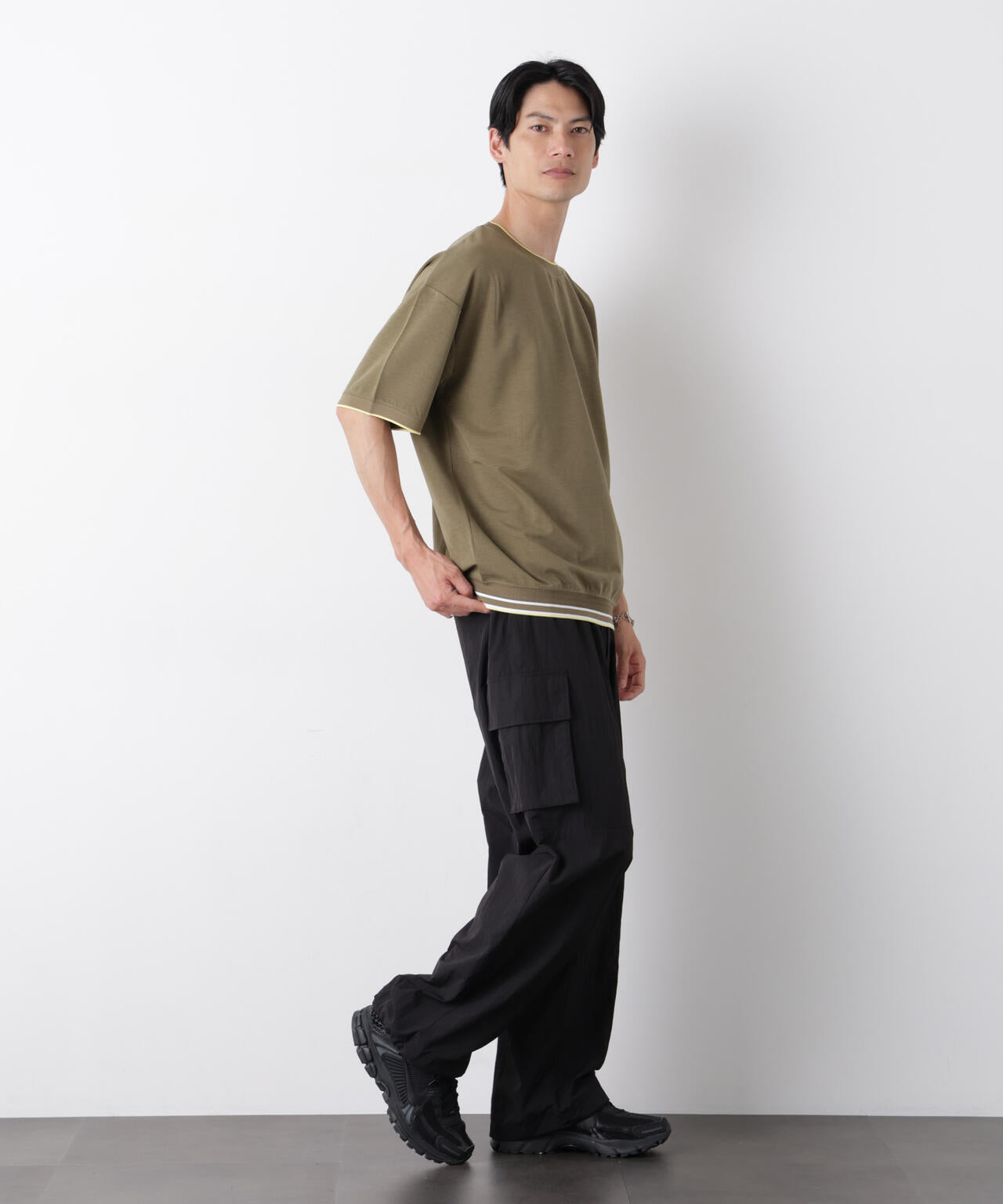 リブスムースTシャツ 半袖