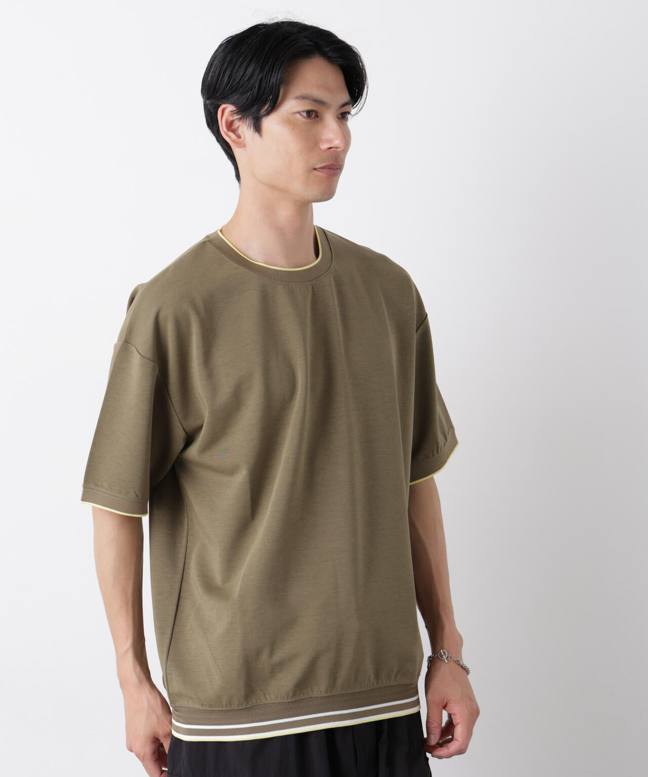 リブスムースTシャツ 半袖