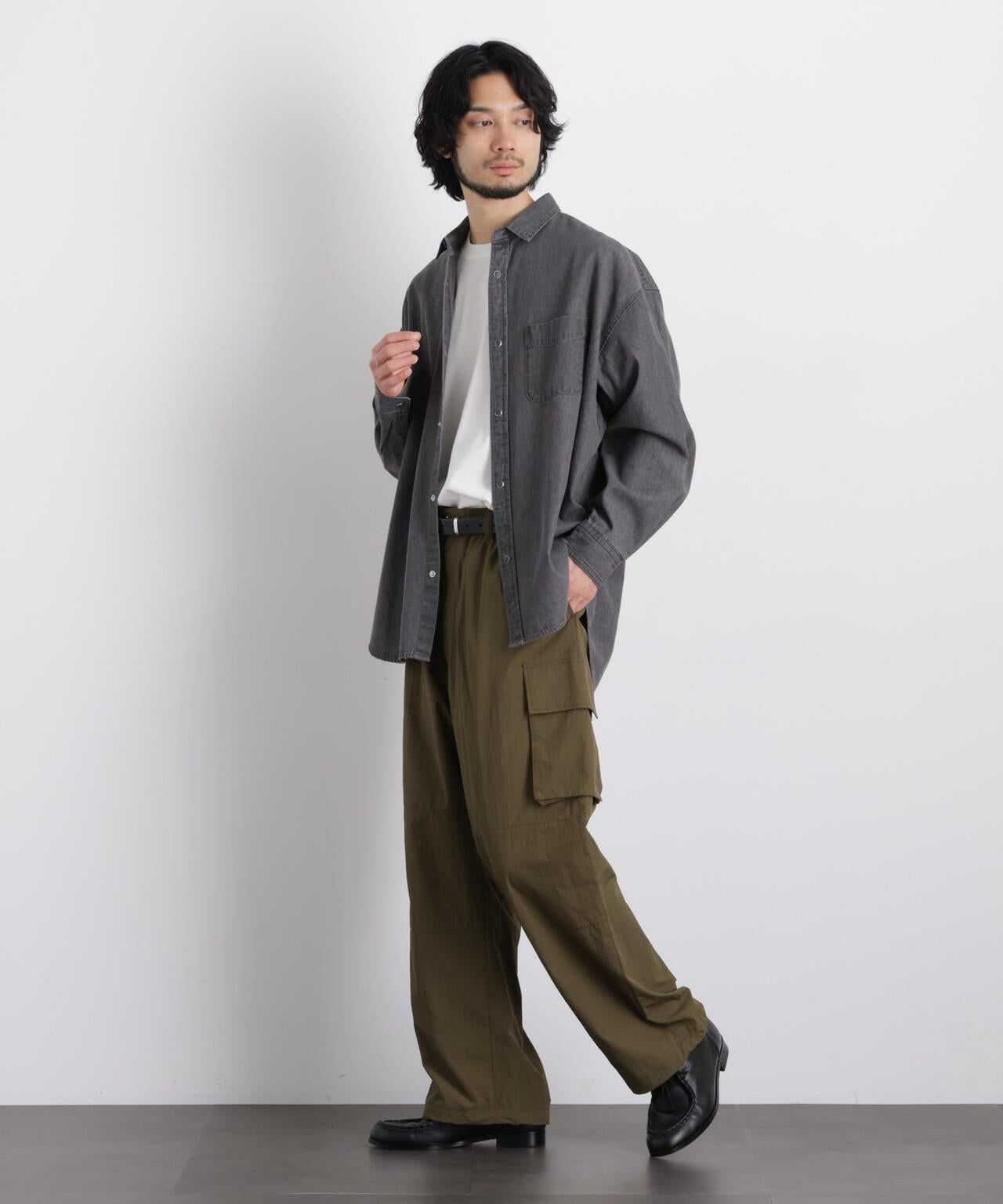 ナイロンリラックスカーゴパンツ