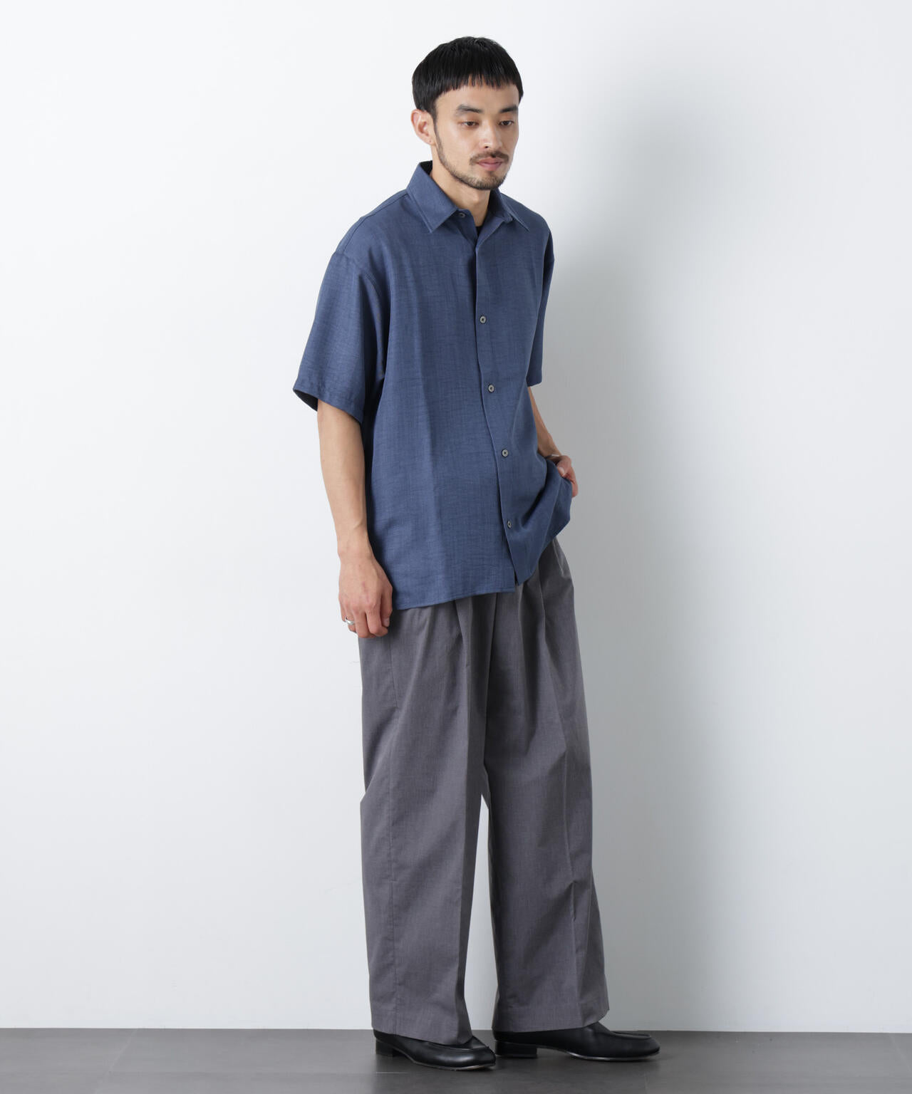 COOLMAX (R) 2タックワイドスラックス