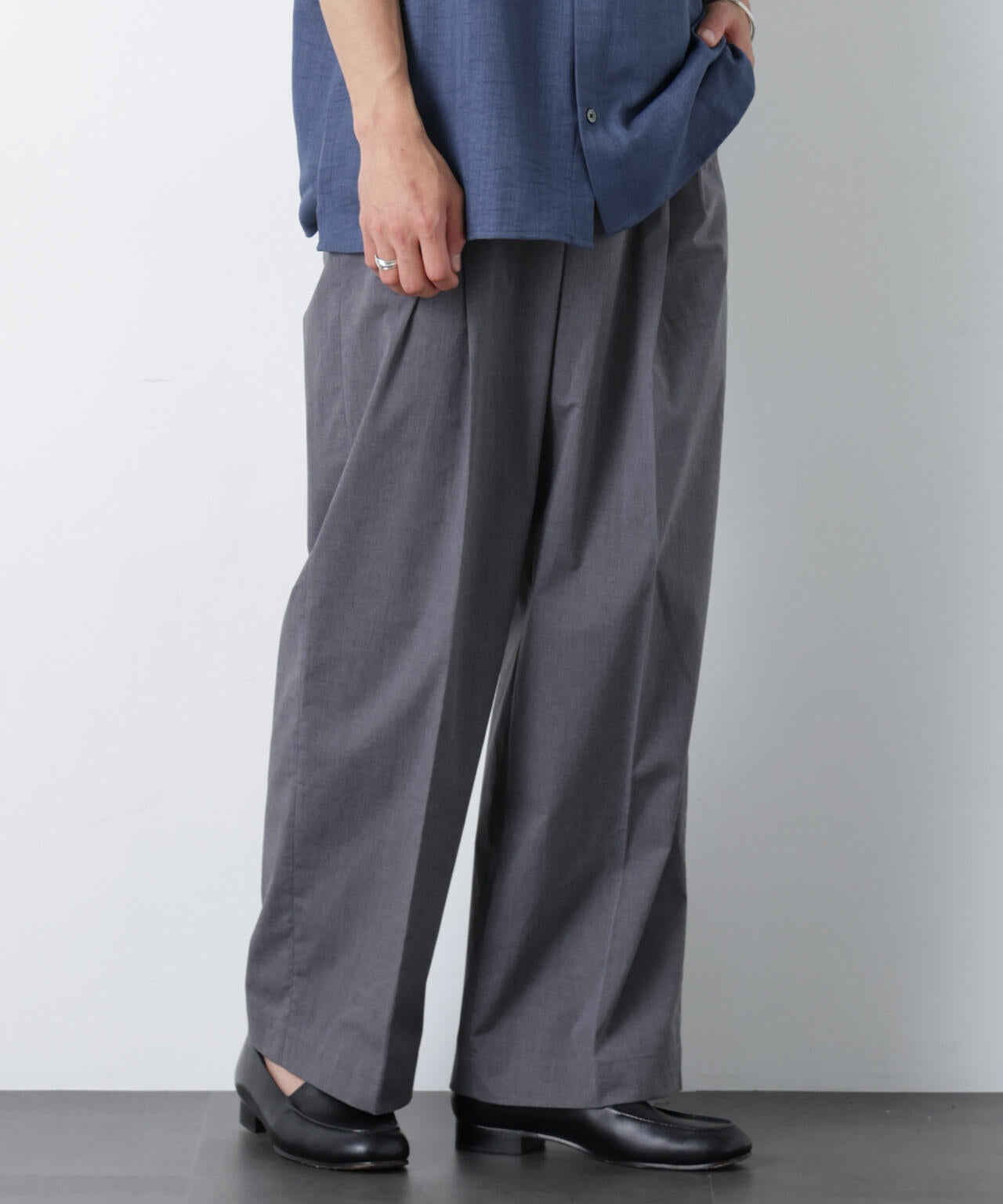 COOLMAX (R) 2タックワイドスラックス