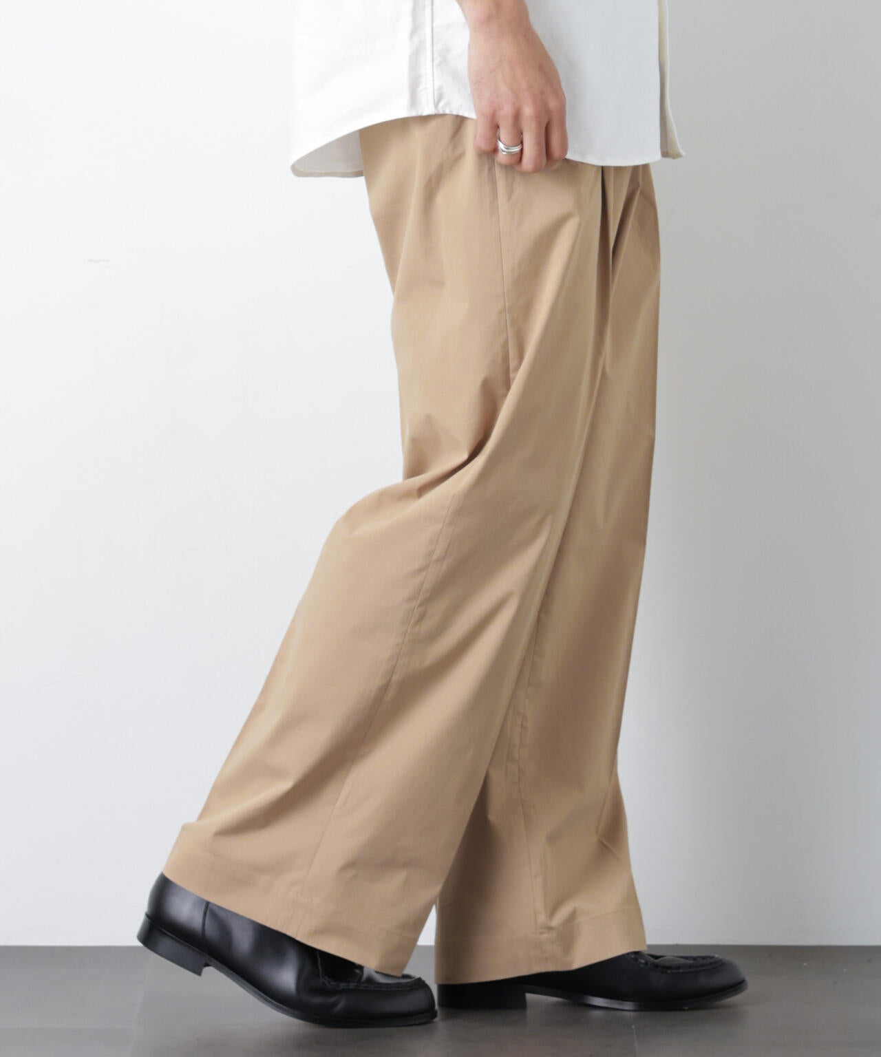 COOLMAX (R) 2タックワイドスラックス