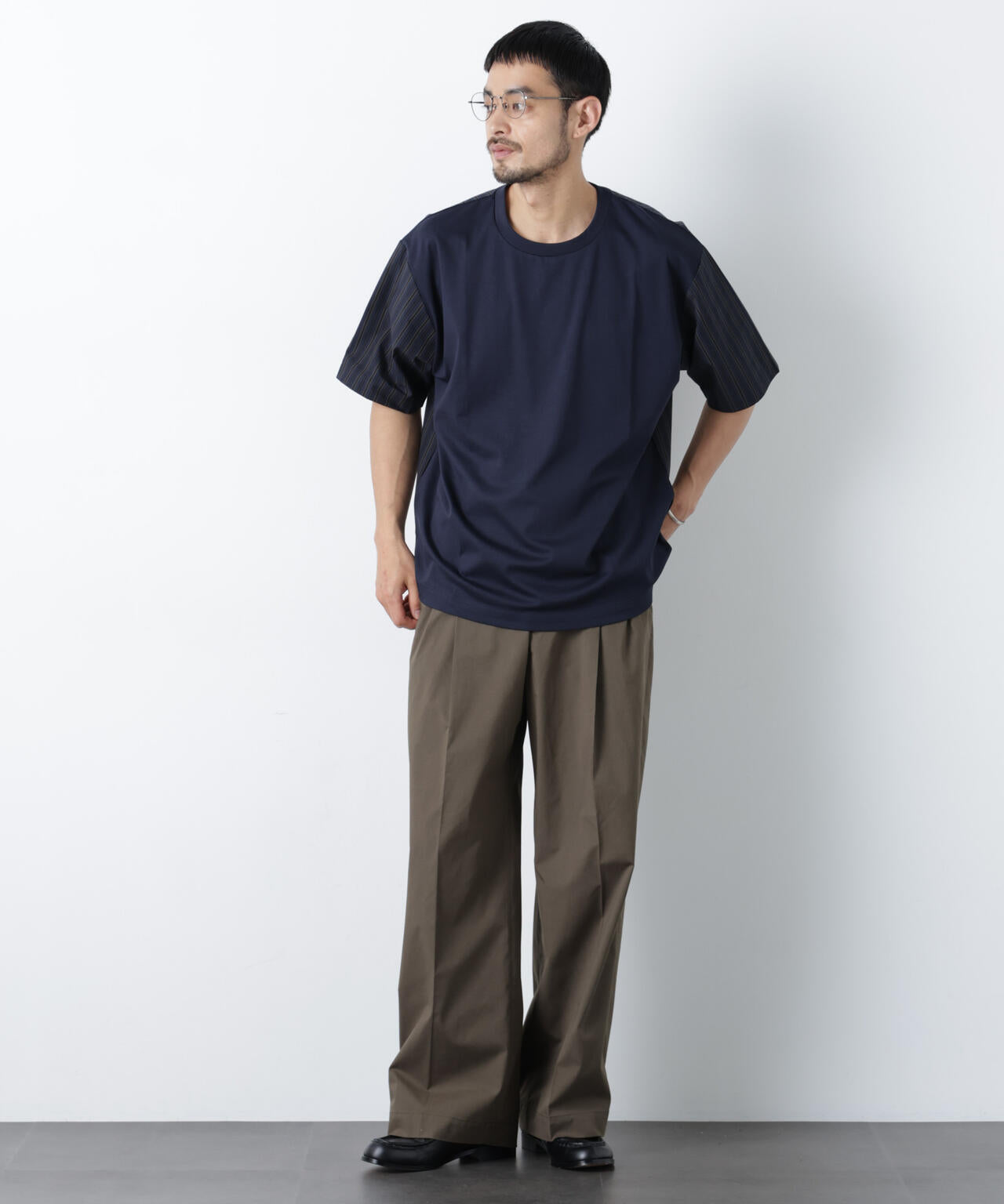 COOLMAX (R) 2タックワイドスラックス