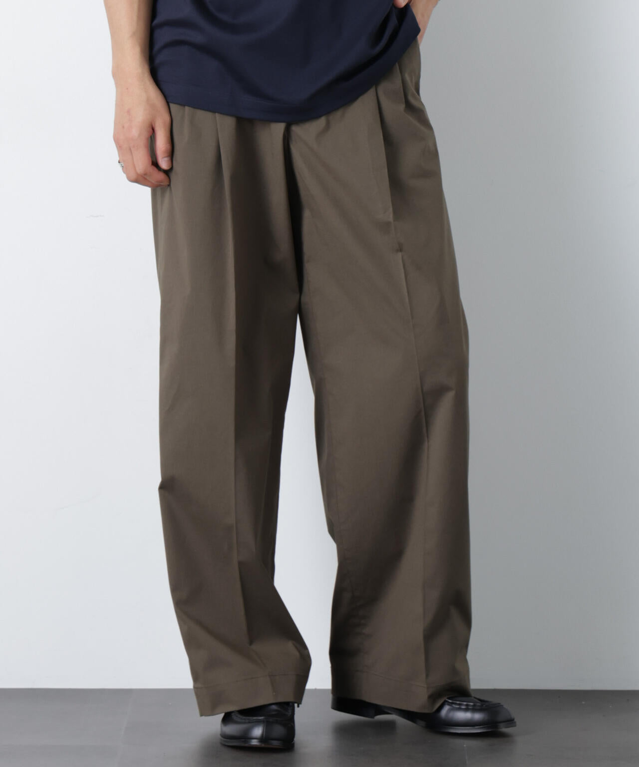 COOLMAX (R) 2タックワイドスラックス