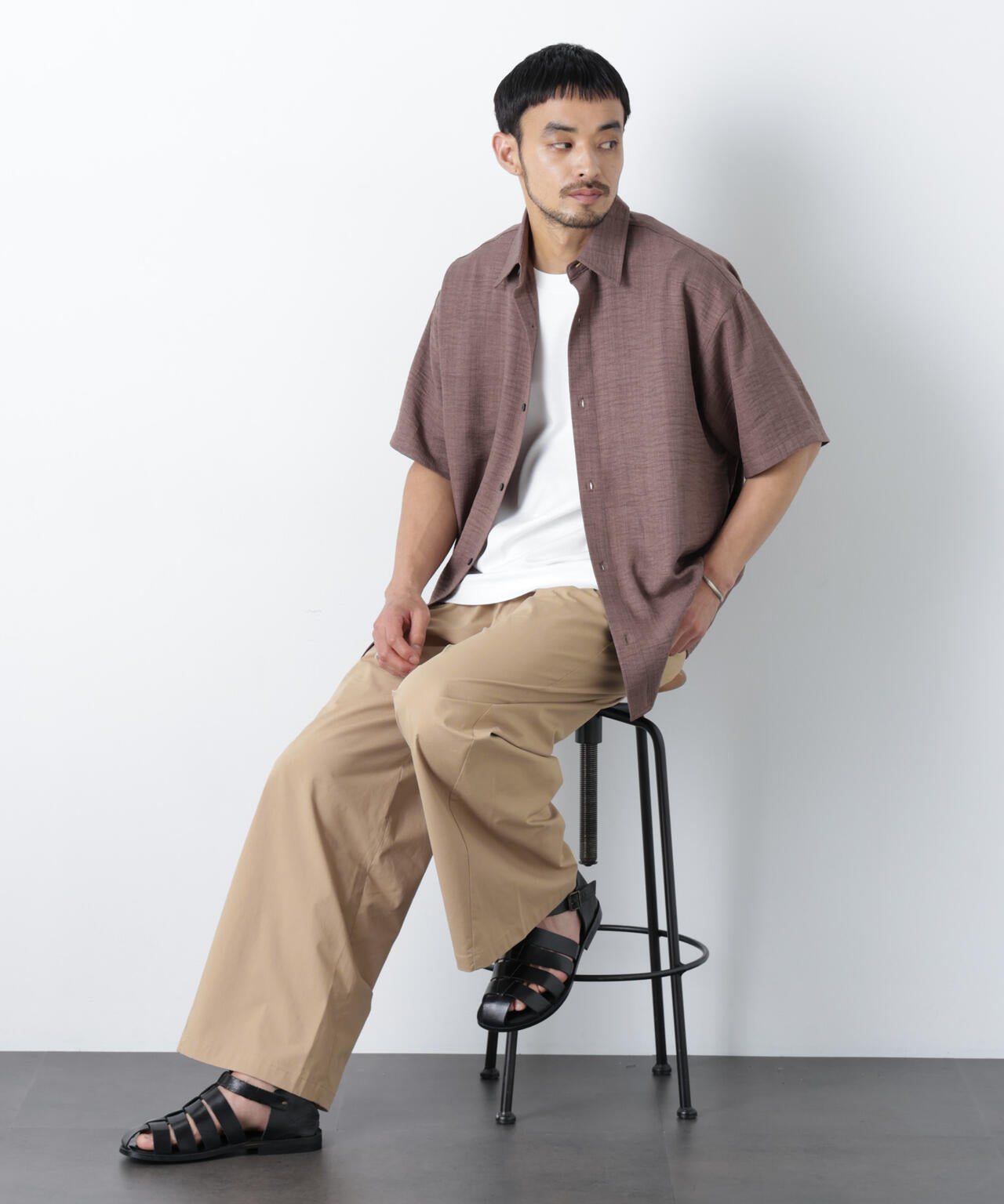 COOLMAX (R) バギーストレートスラックス