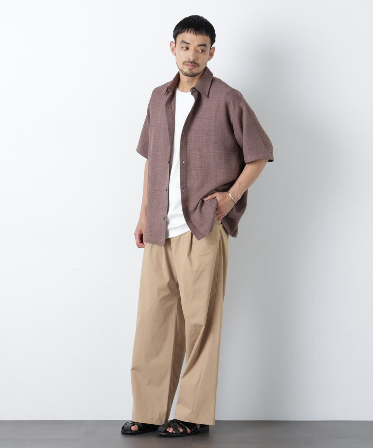COOLMAX (R) バギーストレートスラックス