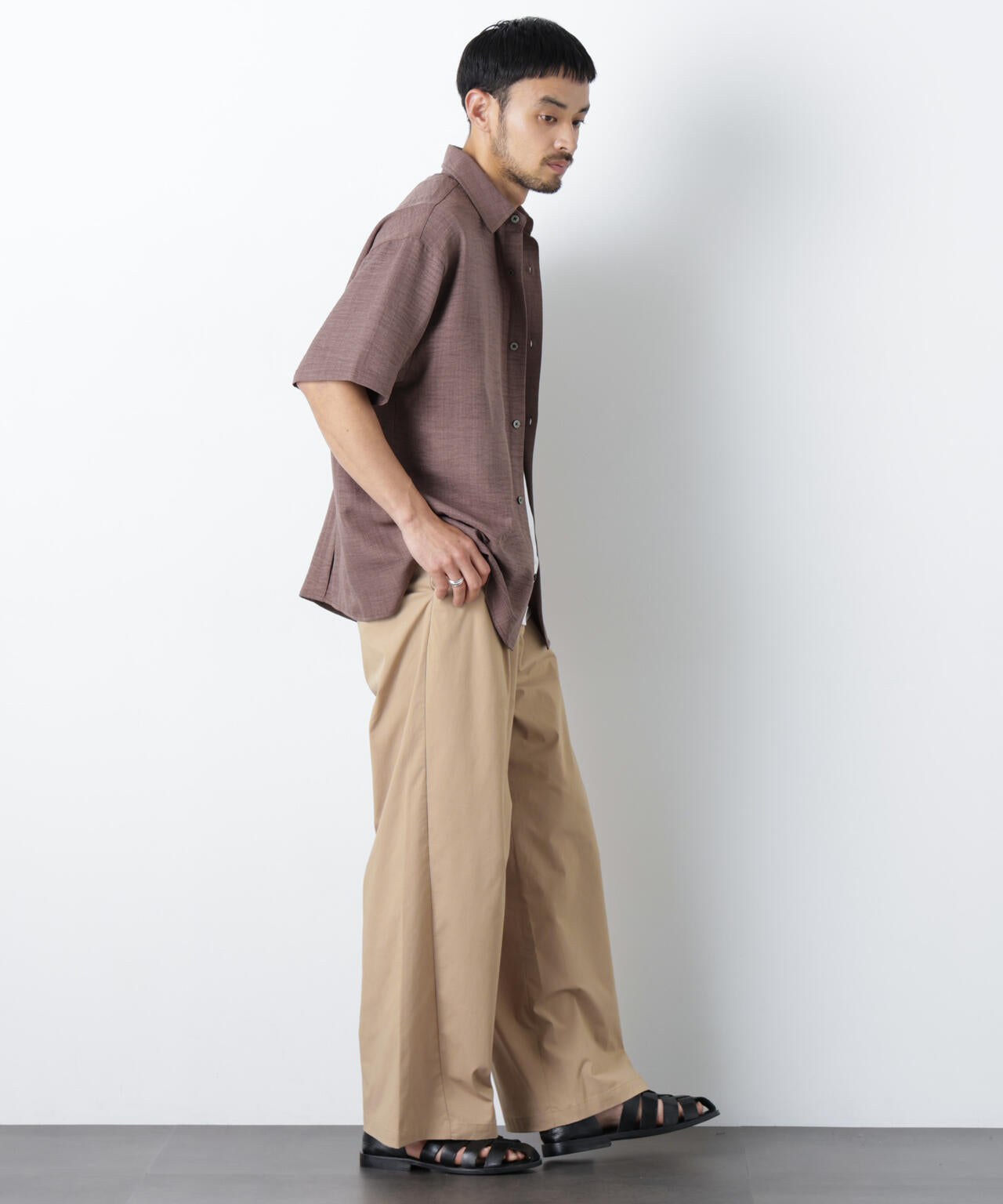 COOLMAX (R) バギーストレートスラックス