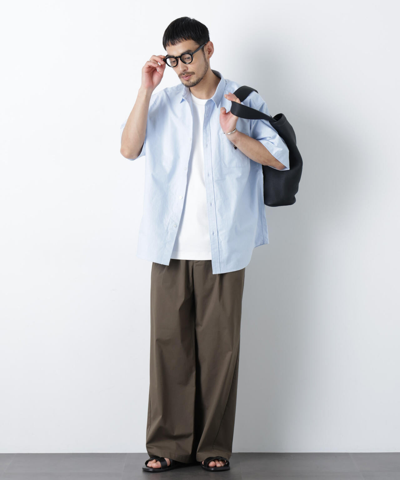 COOLMAX (R) バギーストレートスラックス
