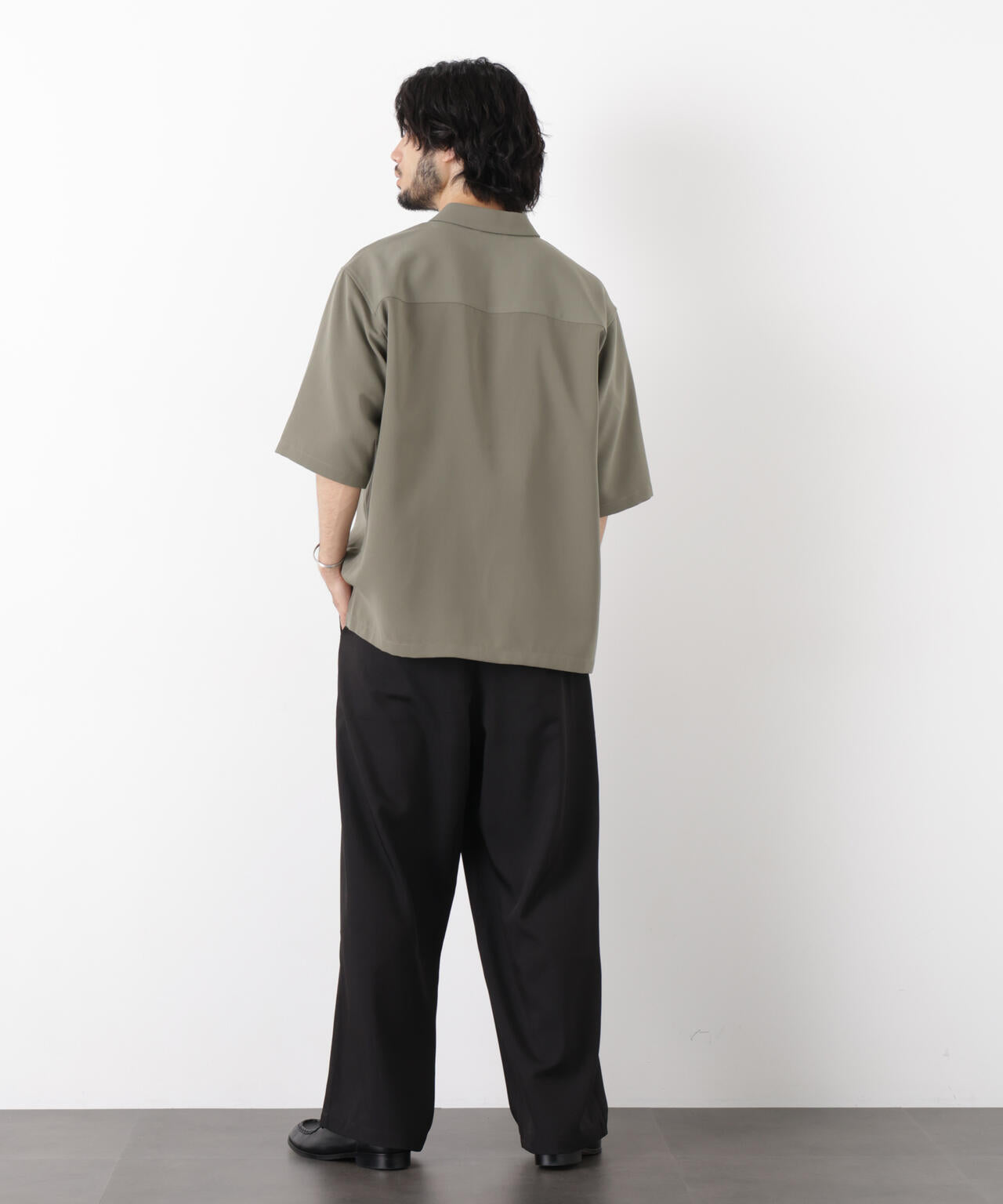 ポリエステルウィーブ ワイドパンツ