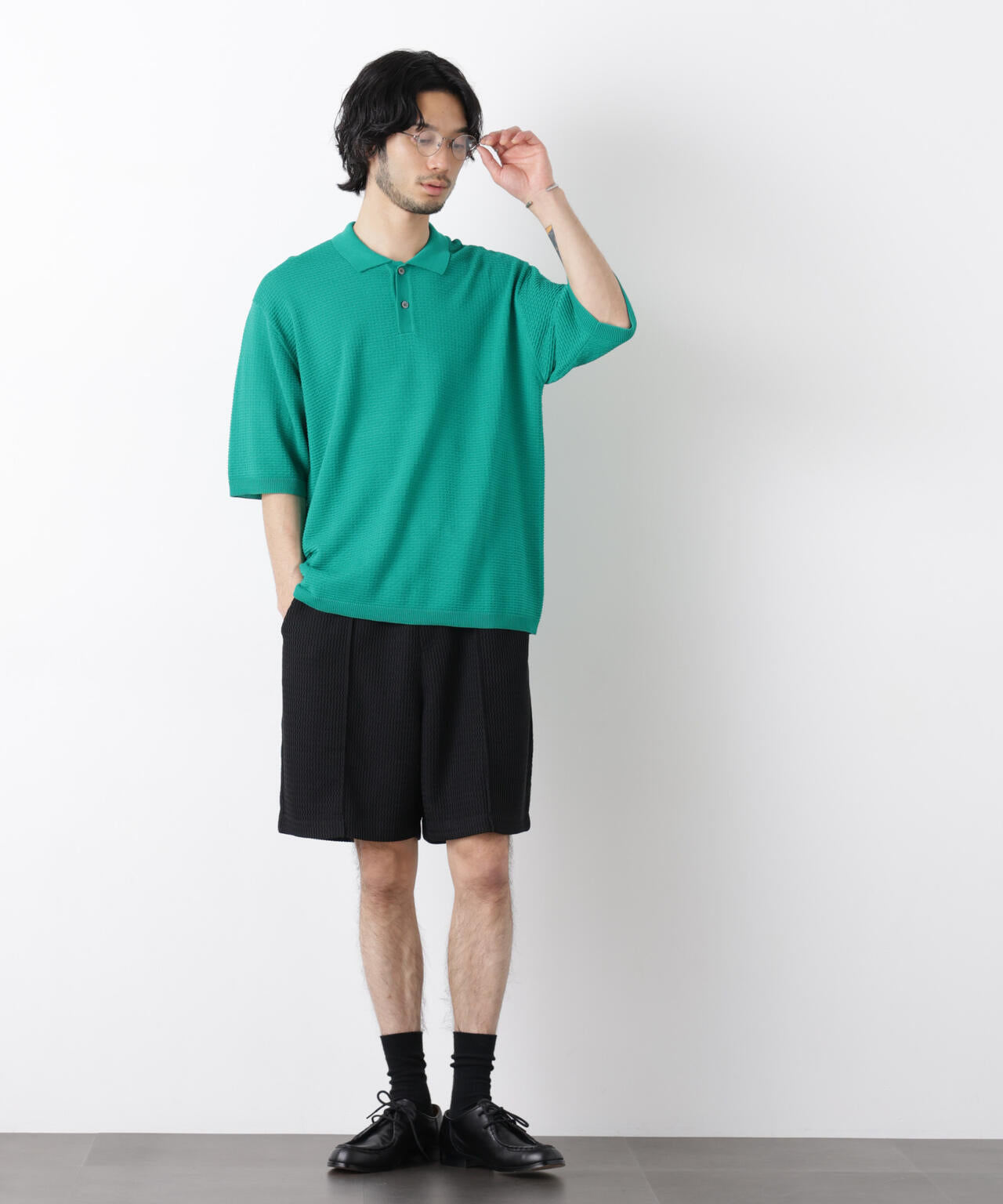 ジャガードニットソーショートパンツ（セットアップ可）