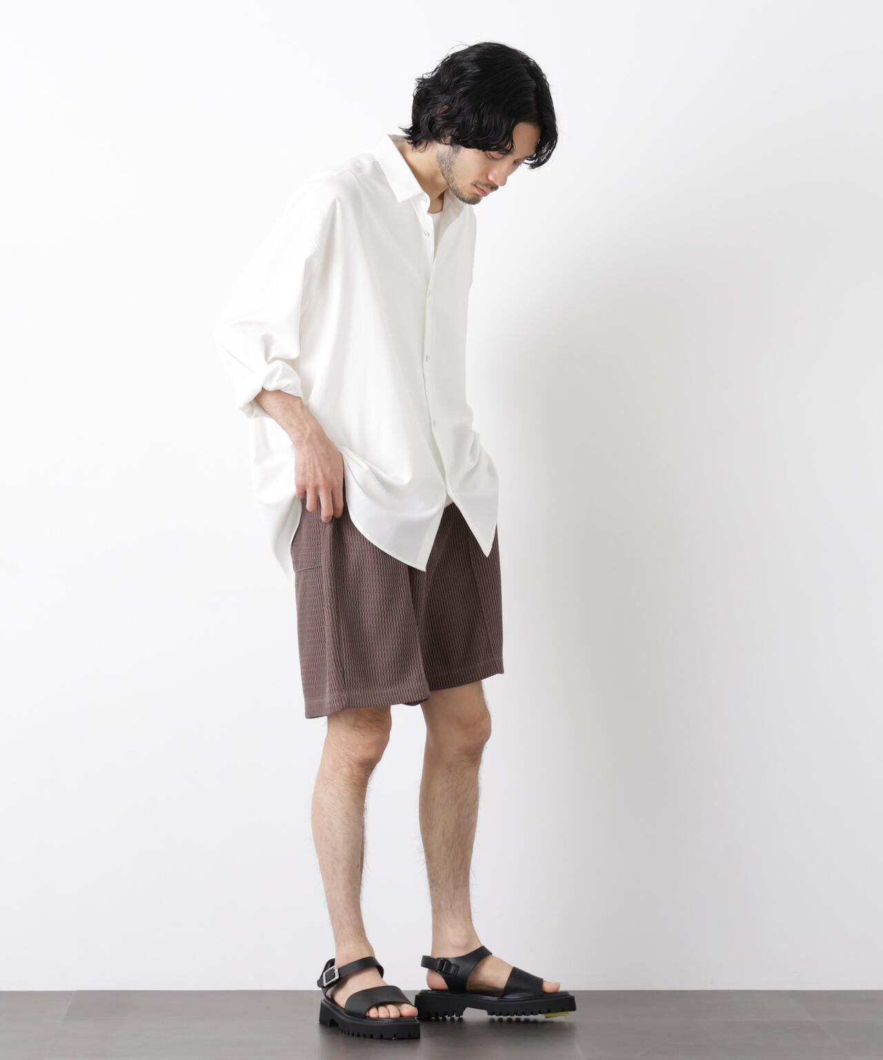 ジャガードニットソーショートパンツ（セットアップ可）