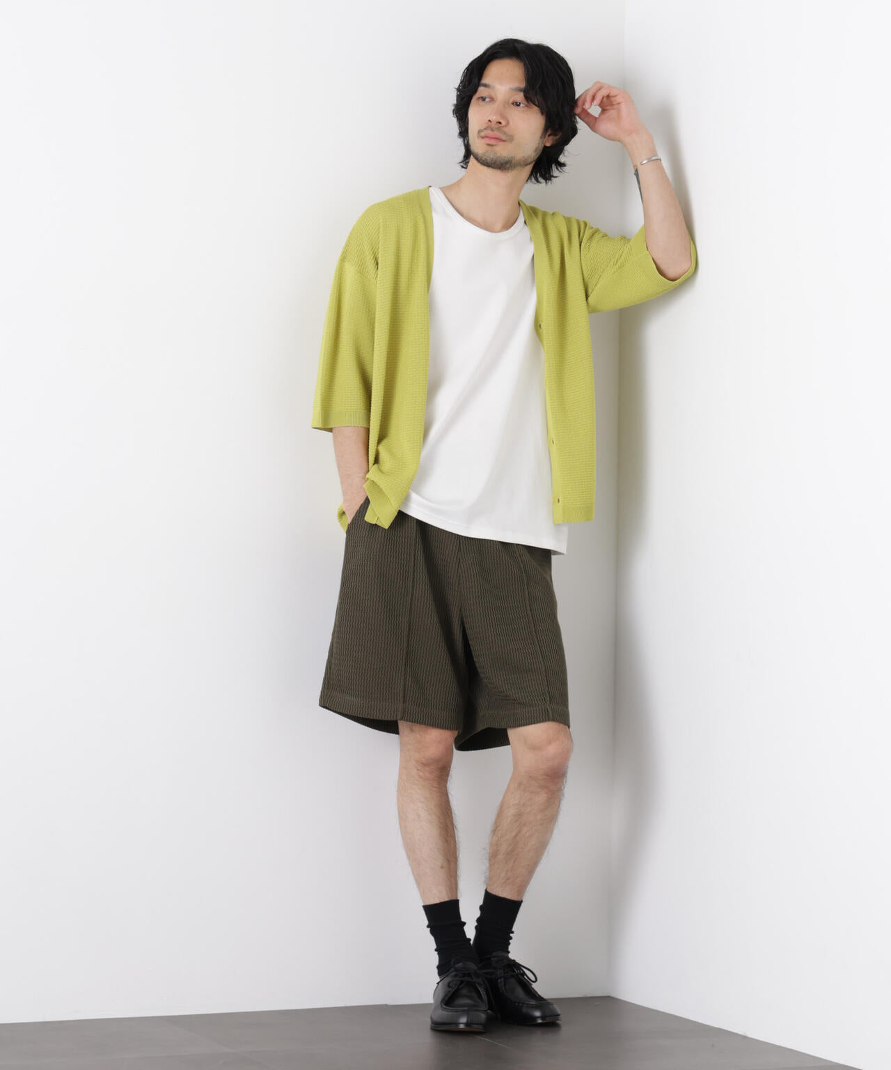 ジャガードニットソーショートパンツ（セットアップ可）